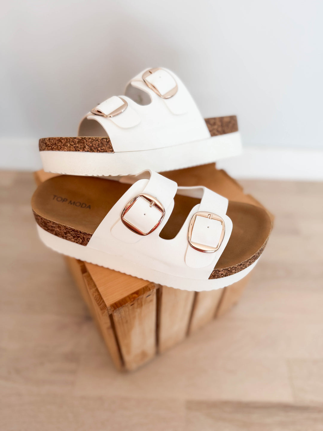 Avril Platform Sandal- WHITE