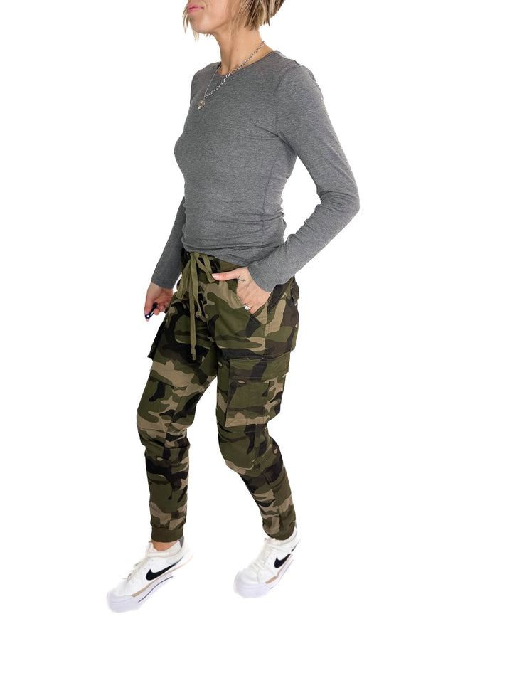 Bazz Cargo Jogger- OLIVE CAMO