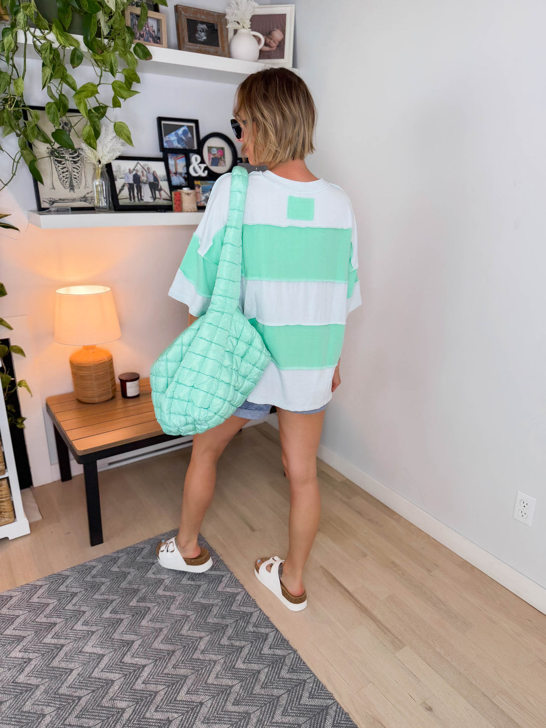 Stevie Hobo Tote Bag- MINT