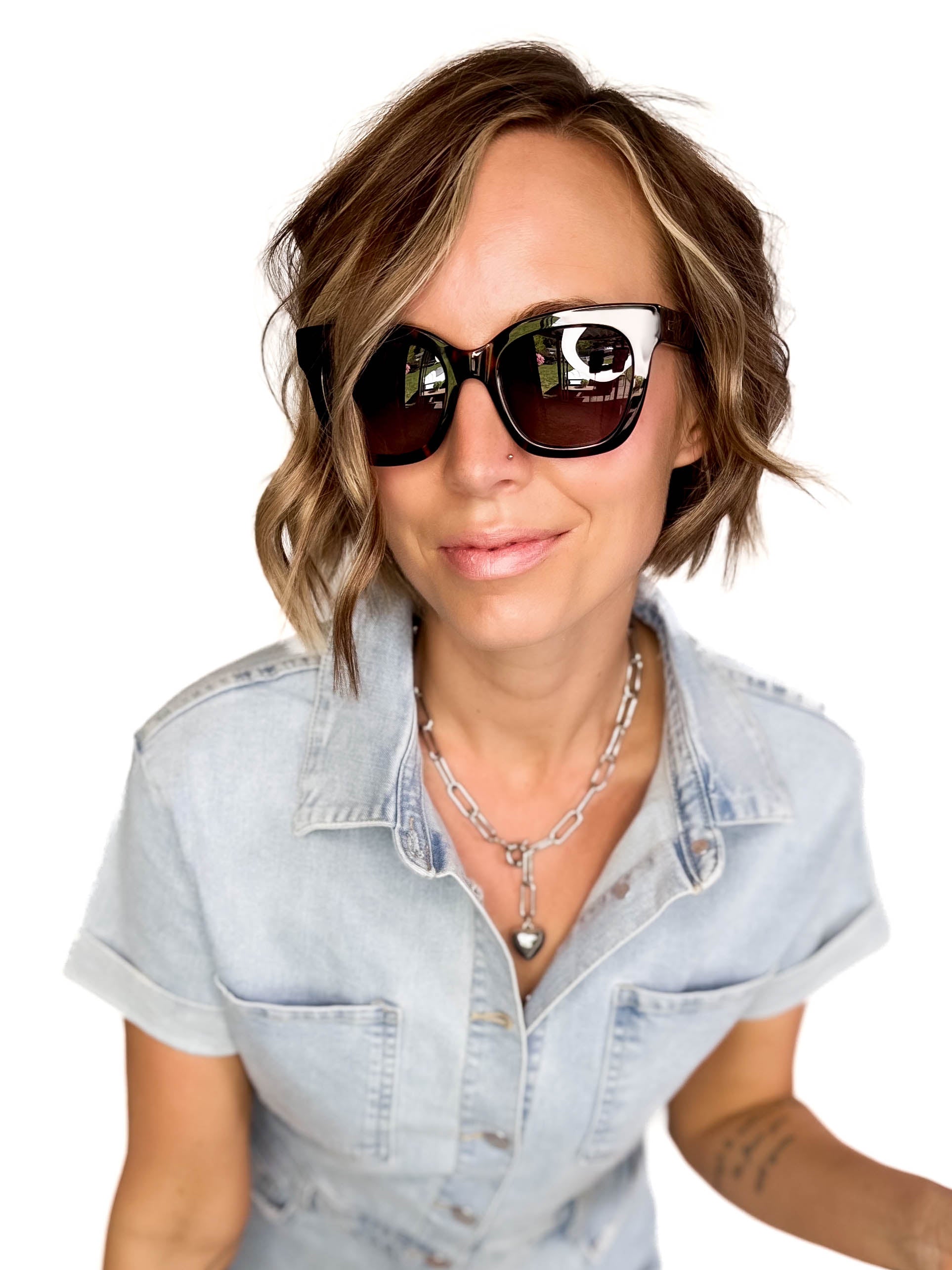 Wear Me Pro Polarized Stormi Chunky Square Sunglasses- TORTOISE