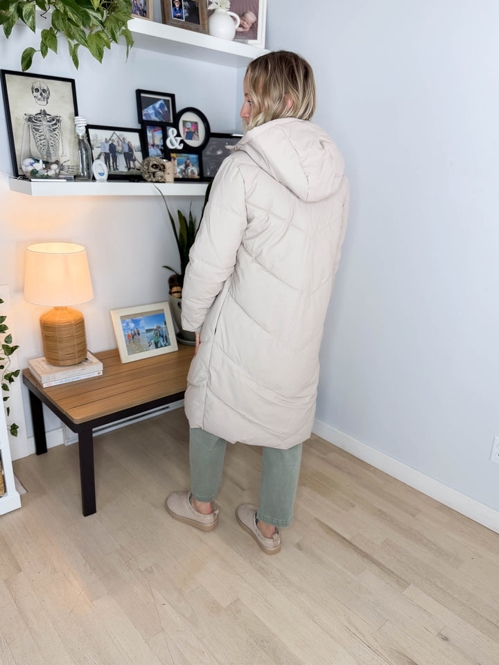 ONLY Rikka Water Repellant Puffer Coat- COOL TAUPE