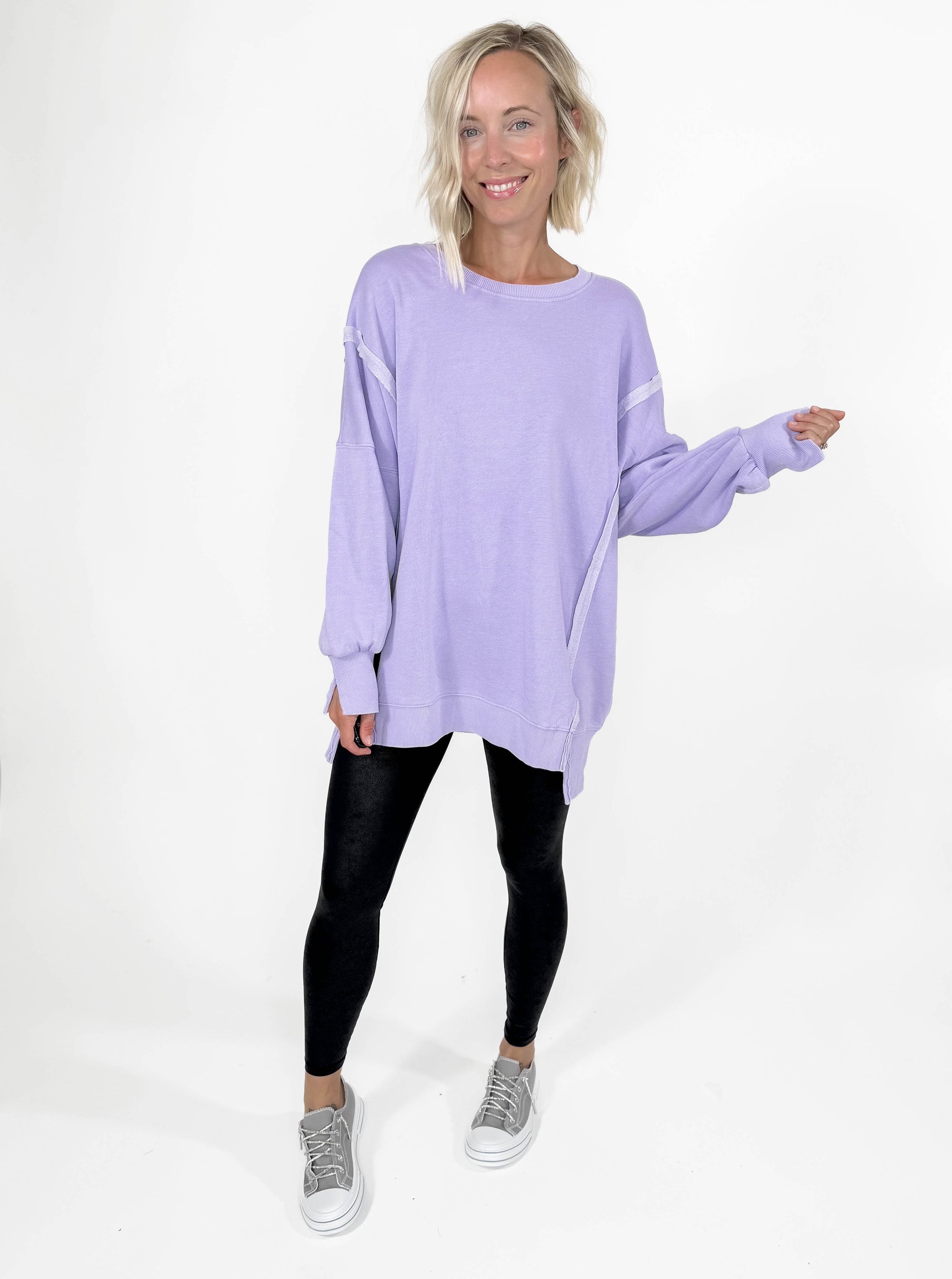 Vail Crewneck Pullover- LAVENDER-FINAL SALE