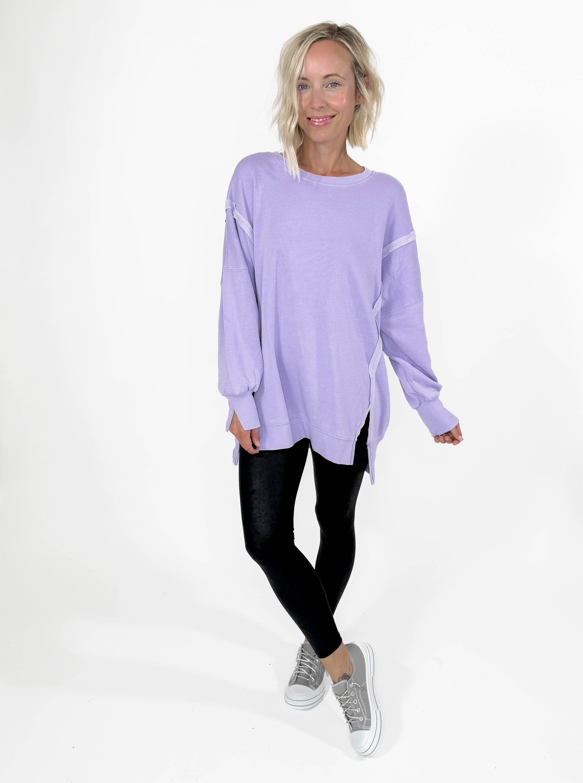 Vail Crewneck Pullover- LAVENDER-FINAL SALE