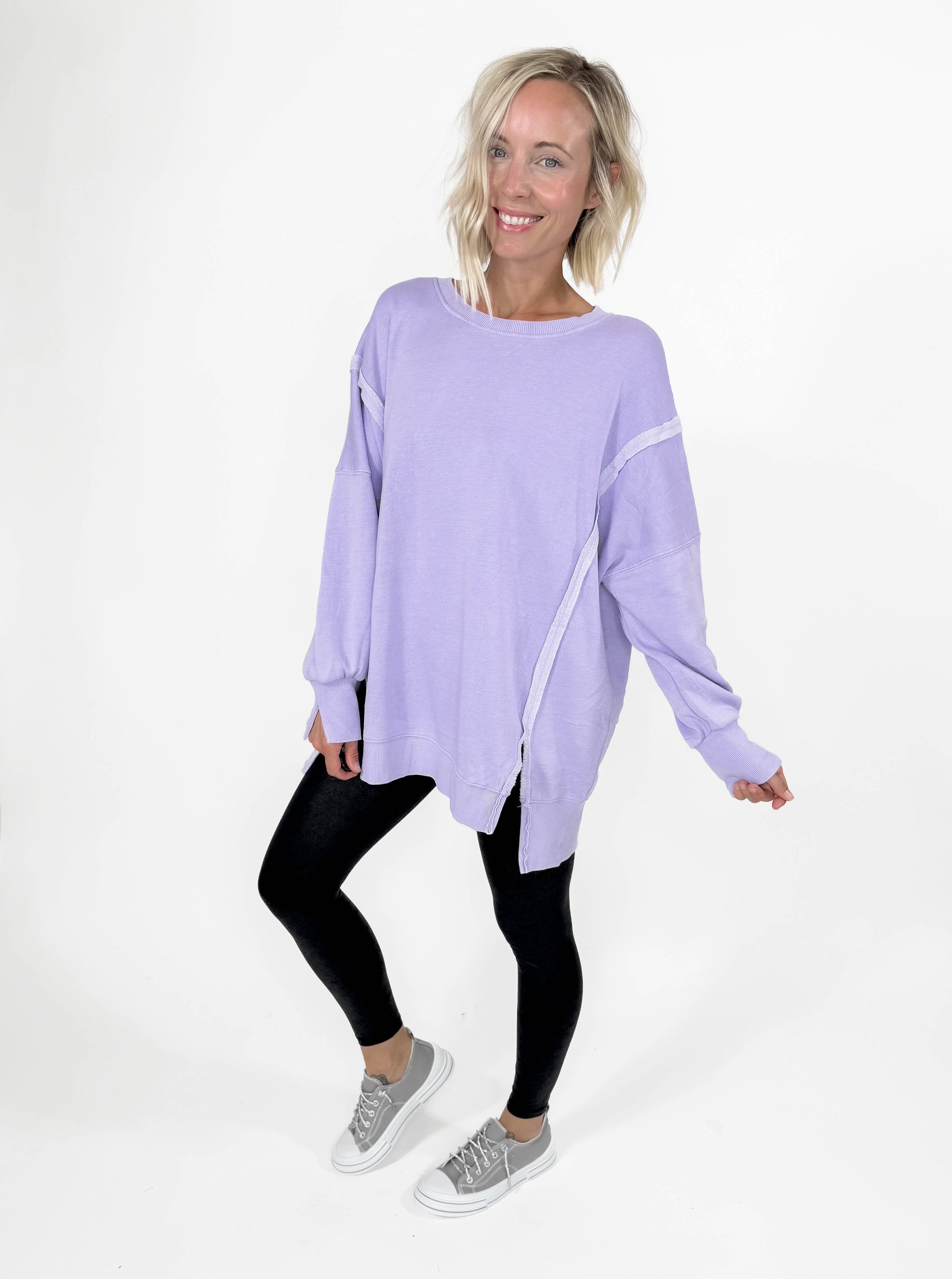 Vail Crewneck Pullover- LAVENDER-FINAL SALE