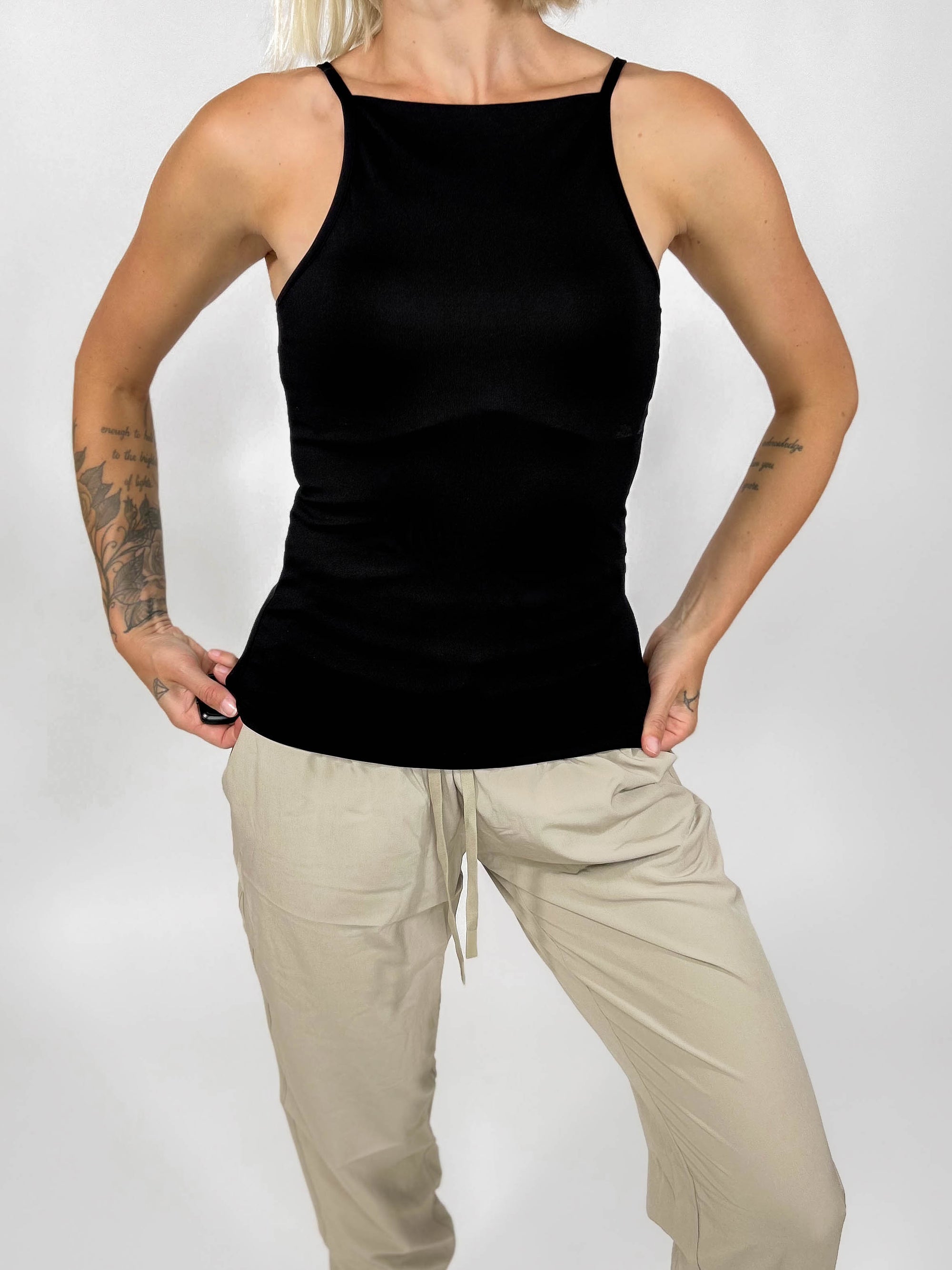 Million Halter Tank- BLACK-FINAL SALE