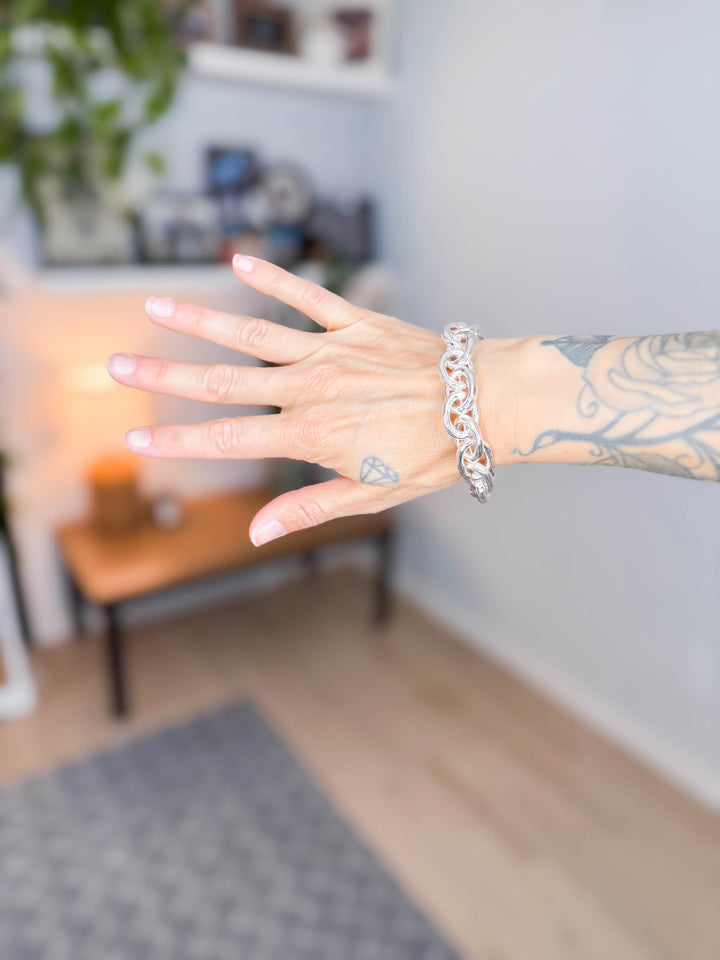 Tiva Link Chain Stretch Bracelet- SILVER