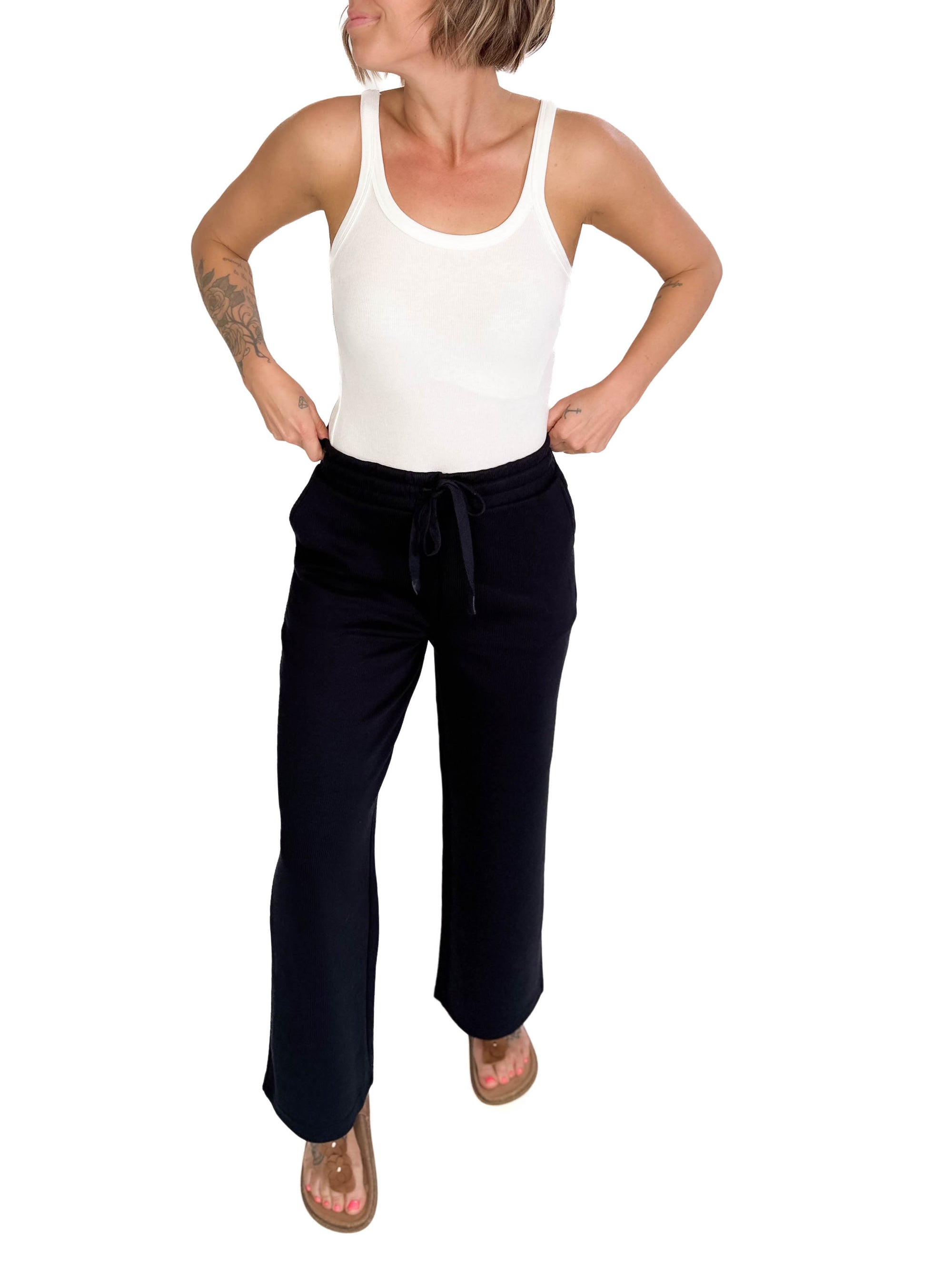 THREAD & SUPPLY  Kit Pants- BLACK RIB