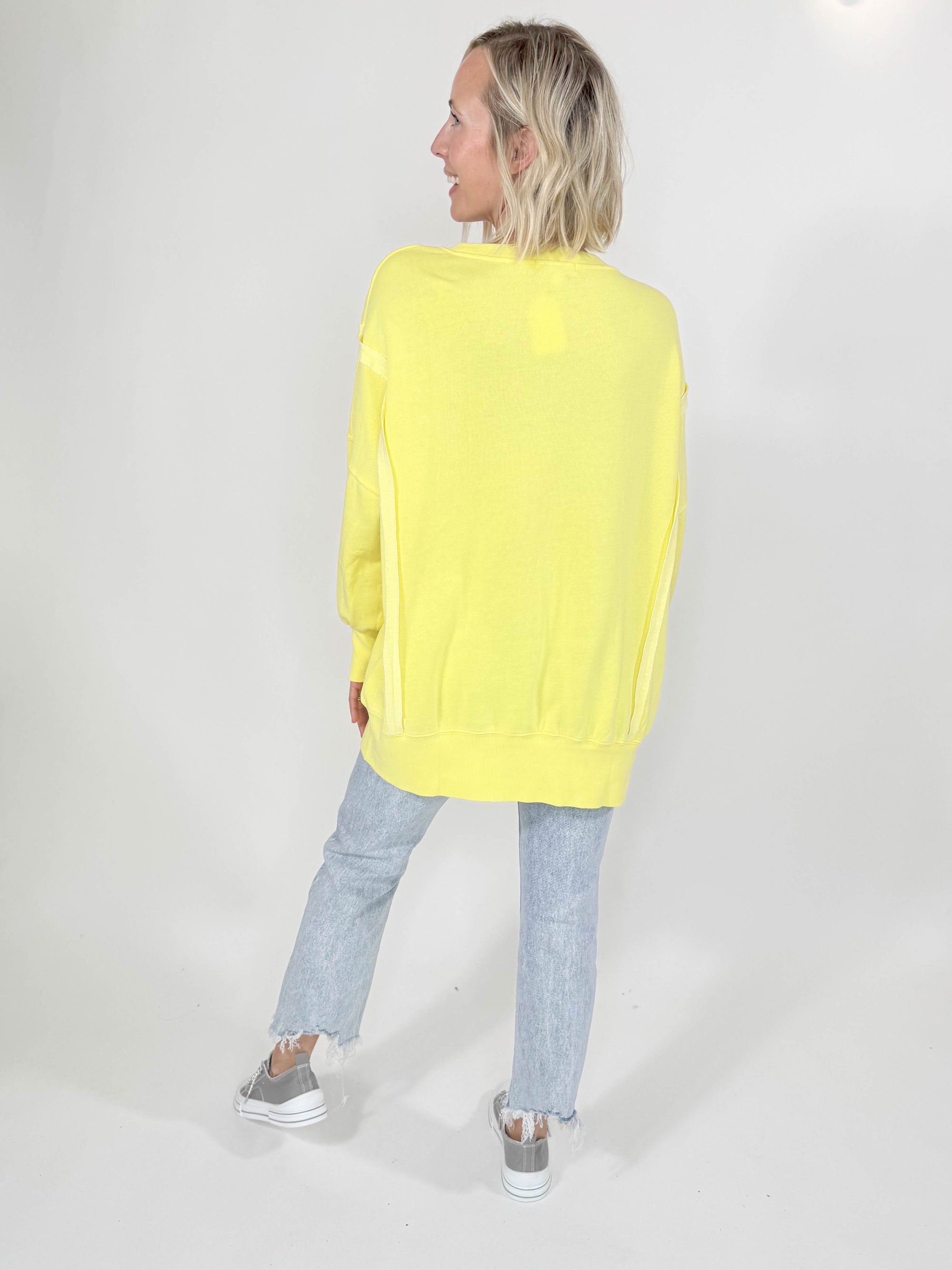 Vail Crewneck Pullover- LEMON-FINAL SALE