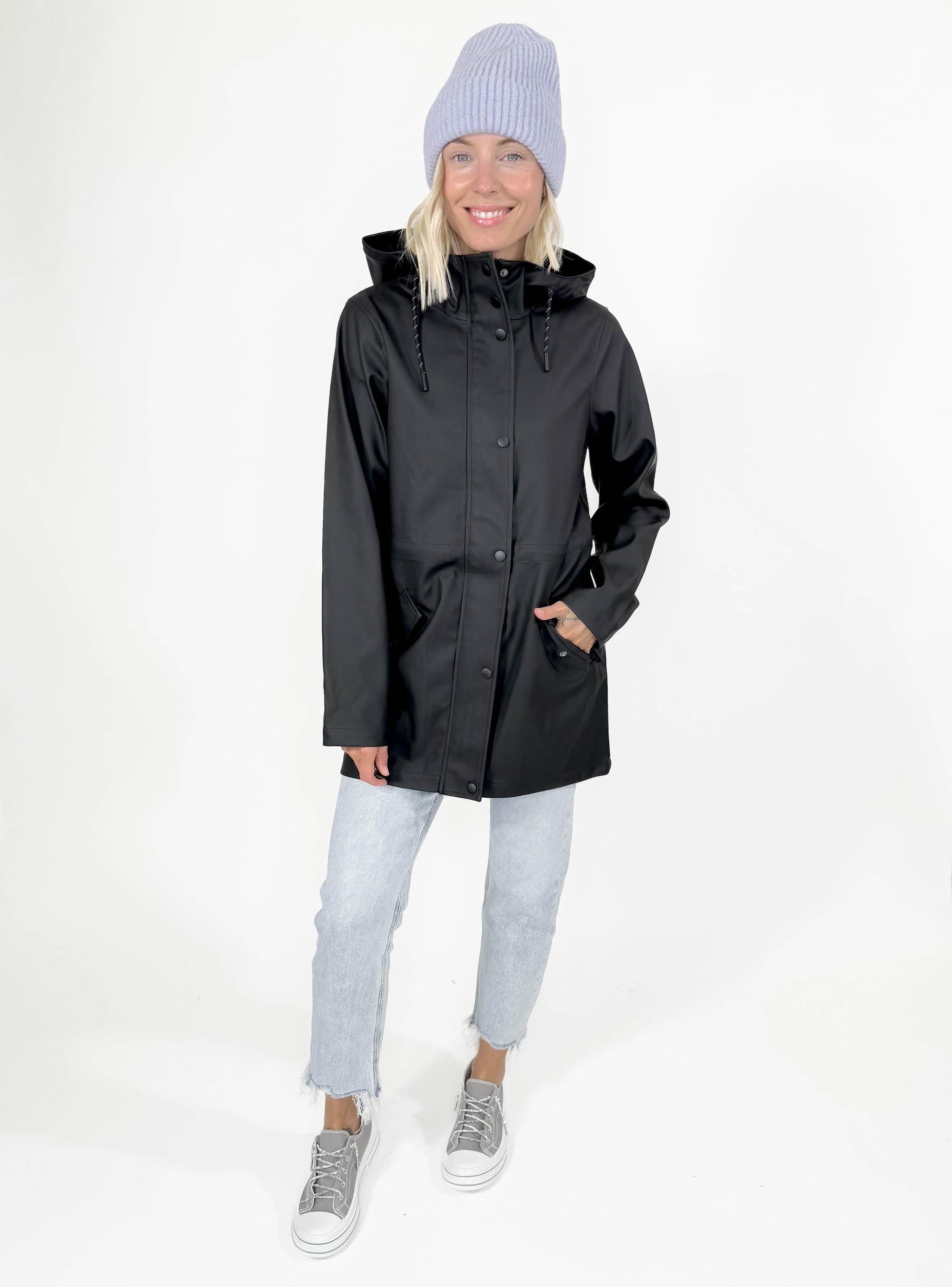 VERO MODA Sitka Rain Jacket- BLACK