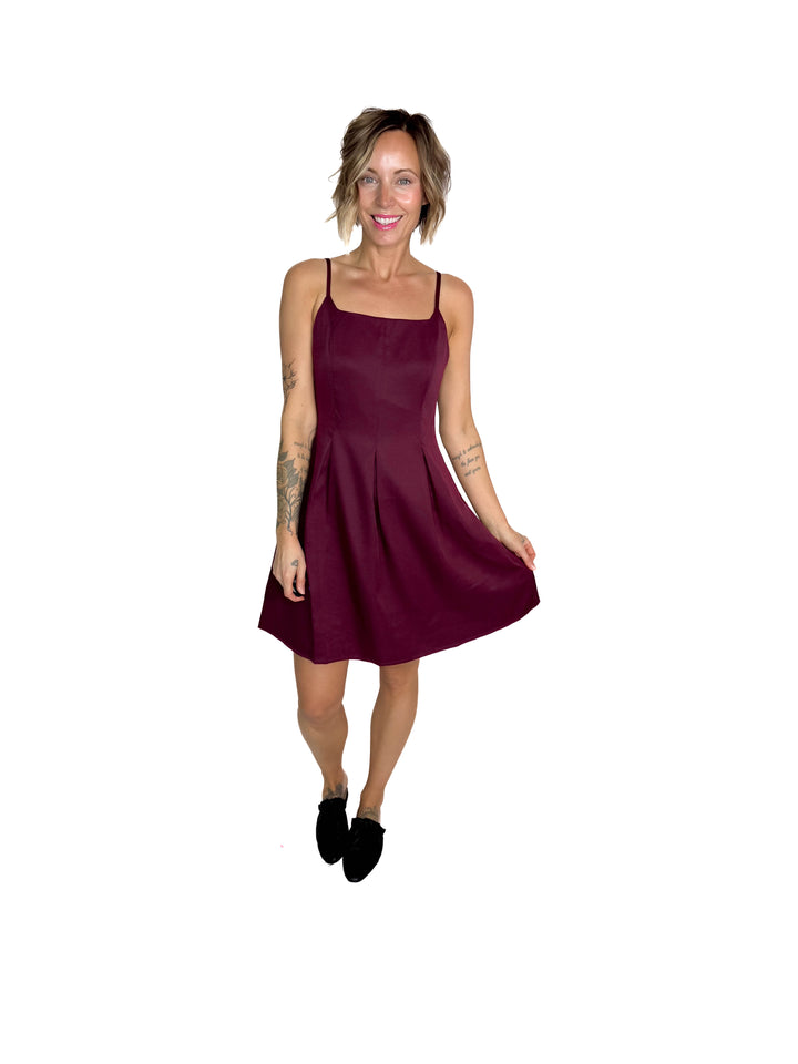 Suri Square Neck Fit + Flare Dress