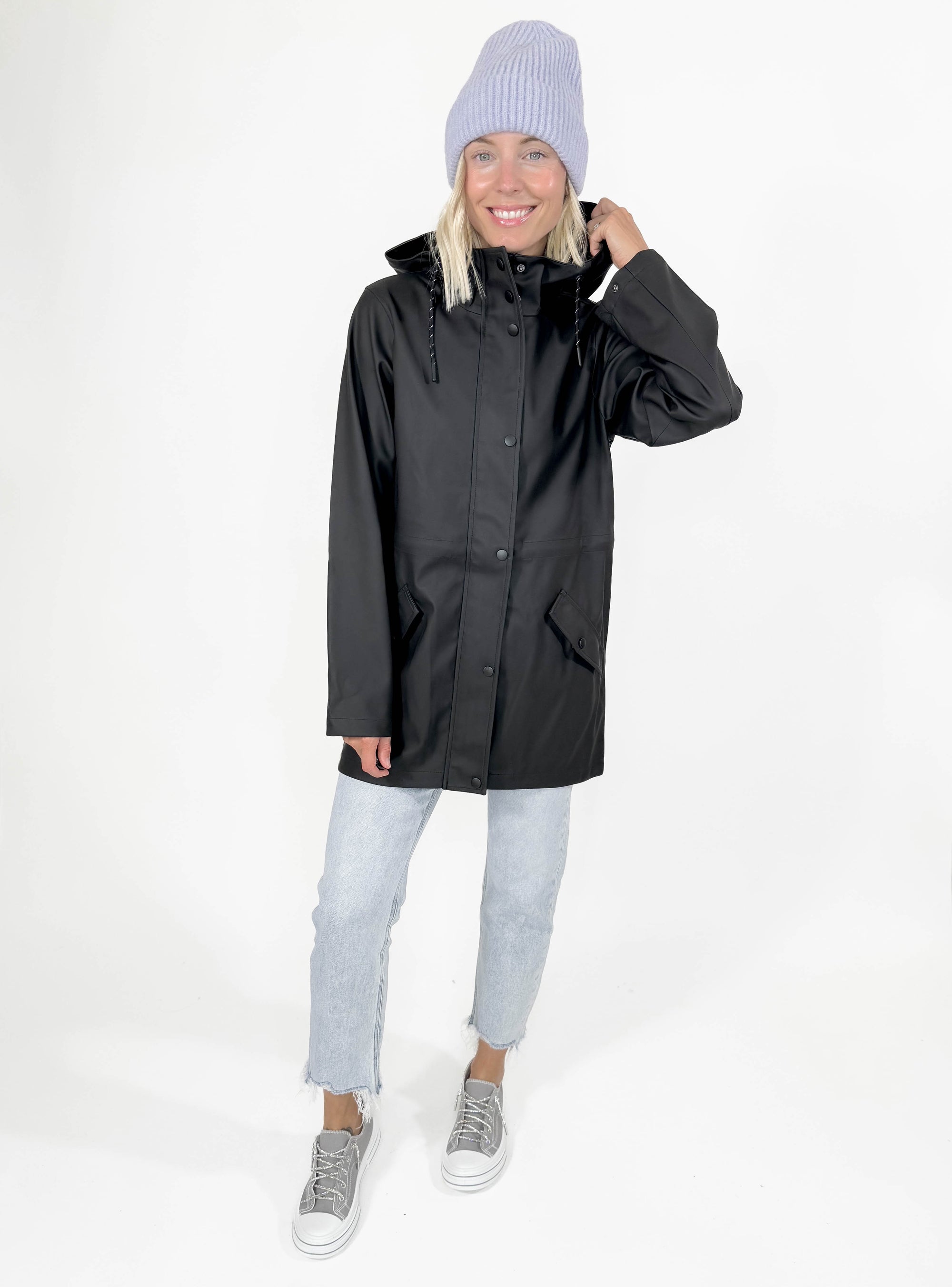 VERO MODA Sitka Rain Jacket- BLACK