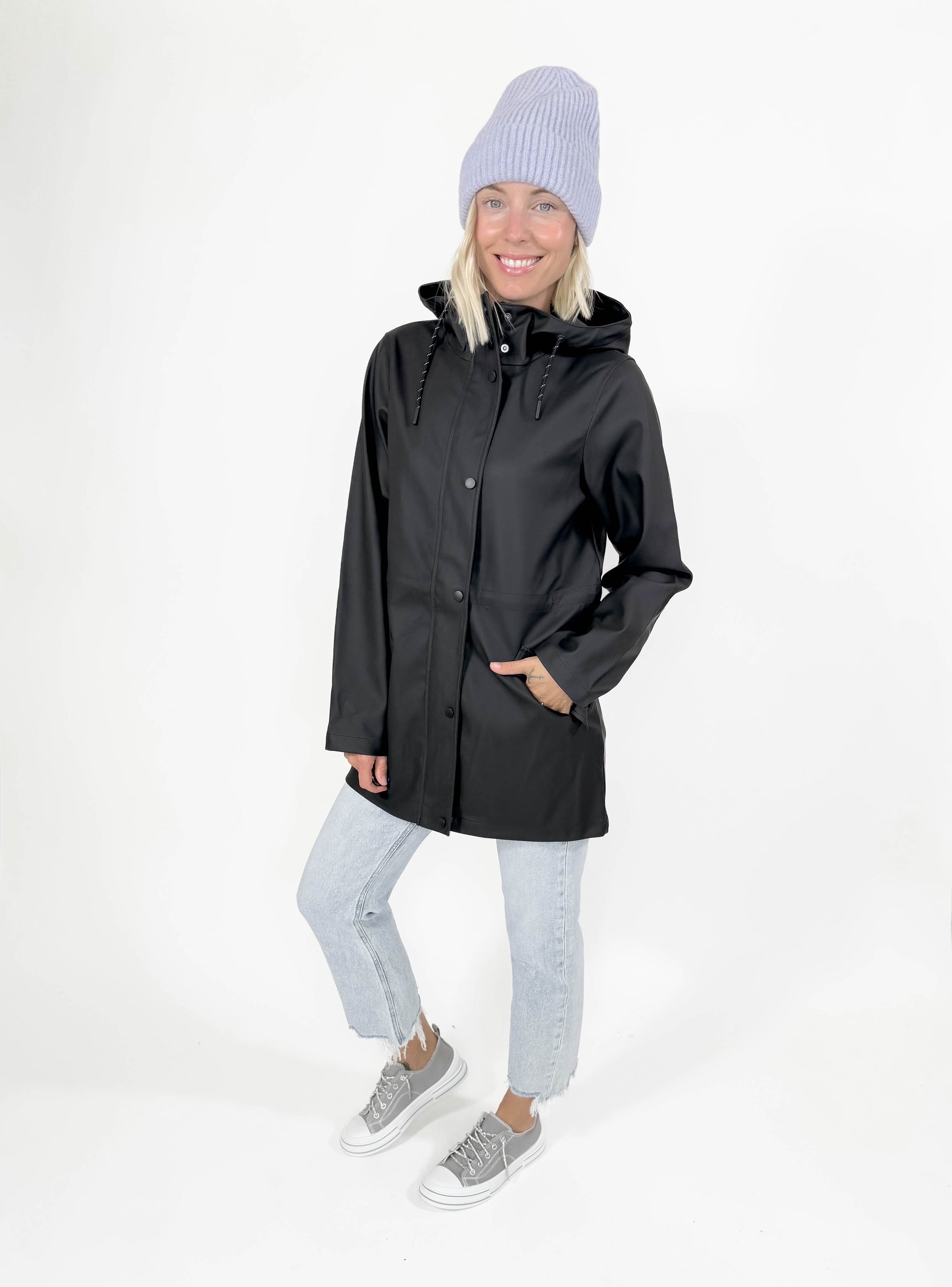 VERO MODA Sitka Rain Jacket- BLACK