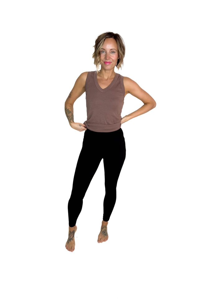 Essential Butter High Waist Leggings- BLACK