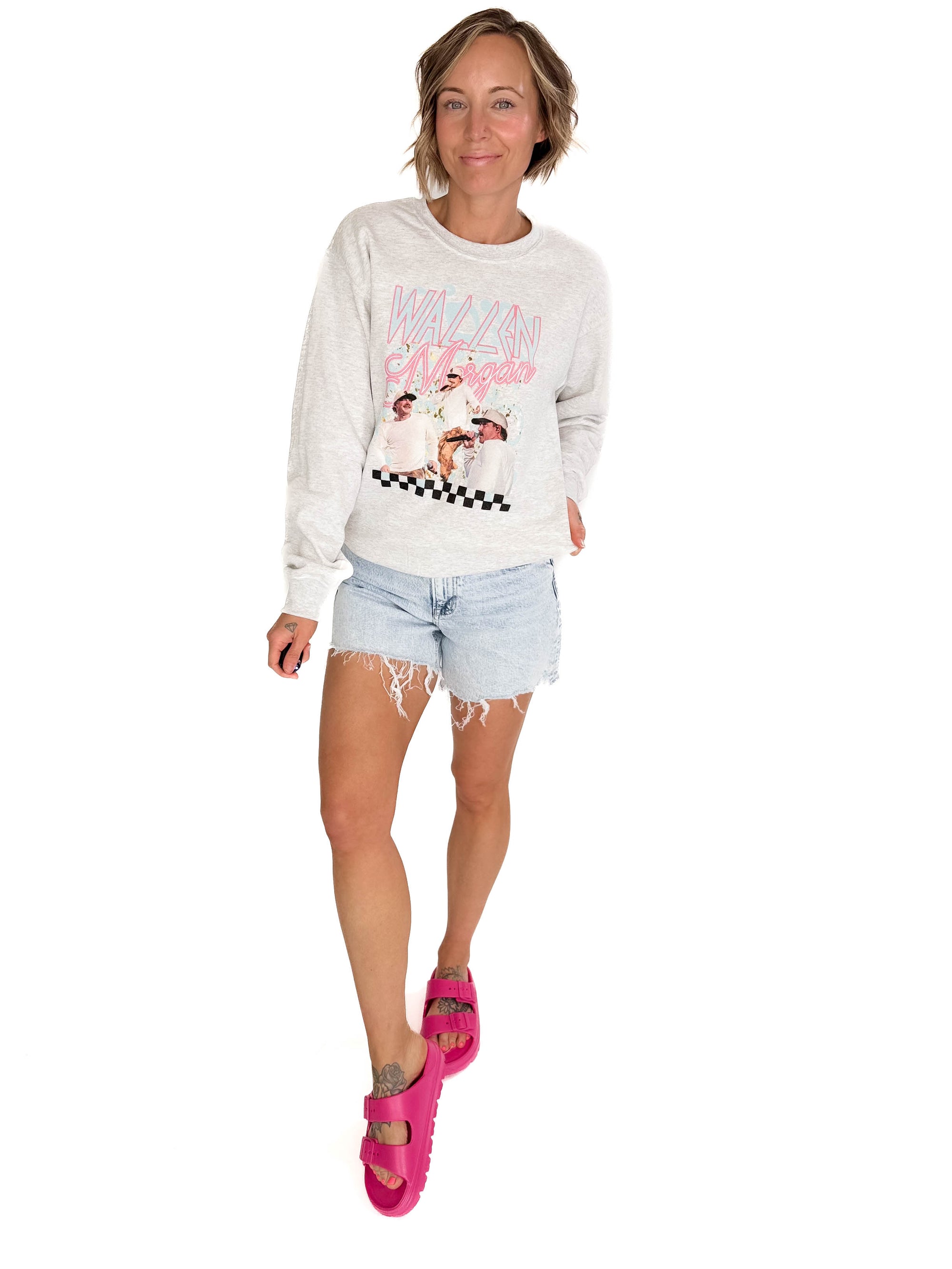 Wallen World Tour Crewneck- ASH GREY
