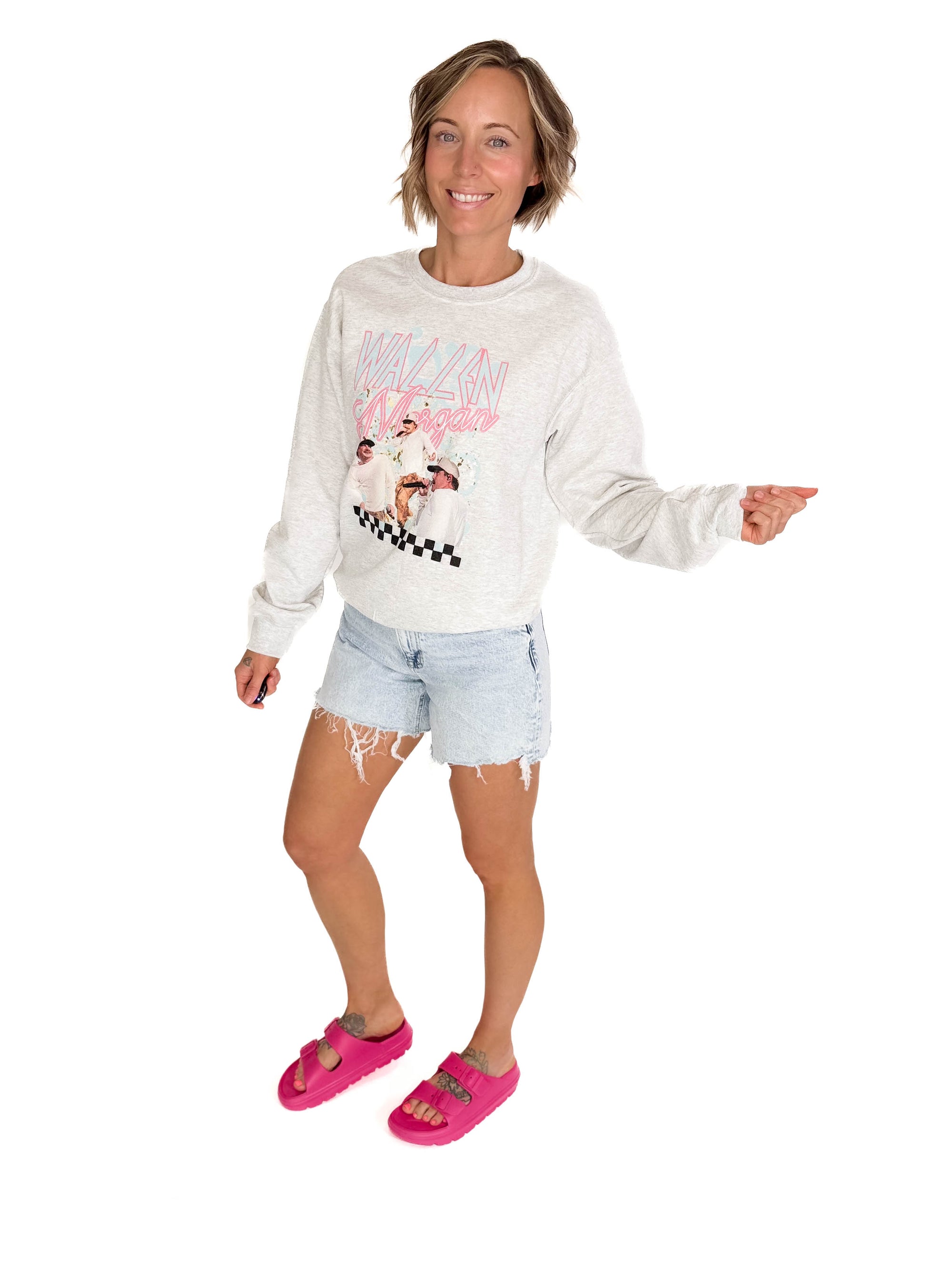 Wallen World Tour Crewneck- ASH GREY