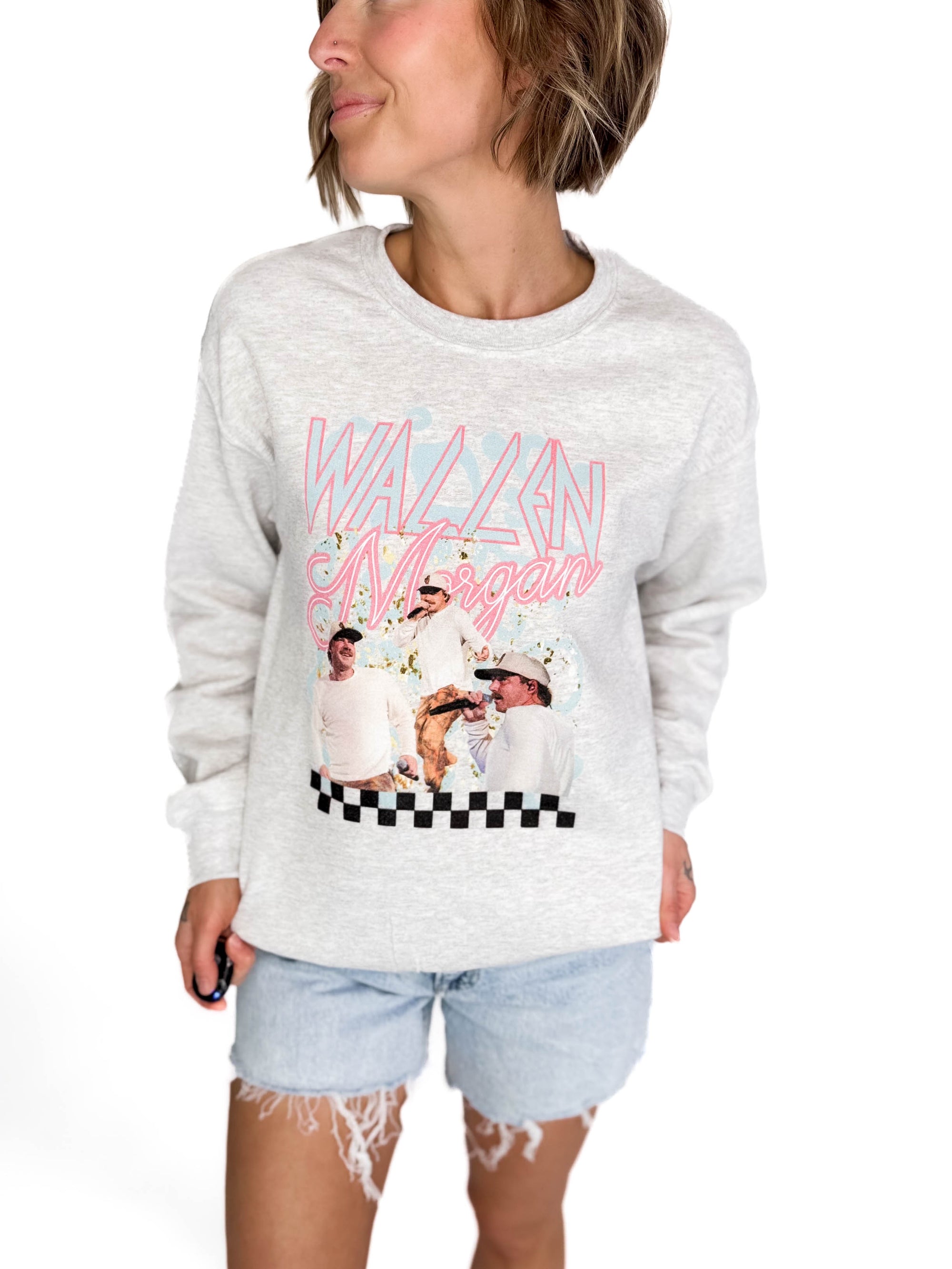 Wallen World Tour Crewneck- ASH GREY