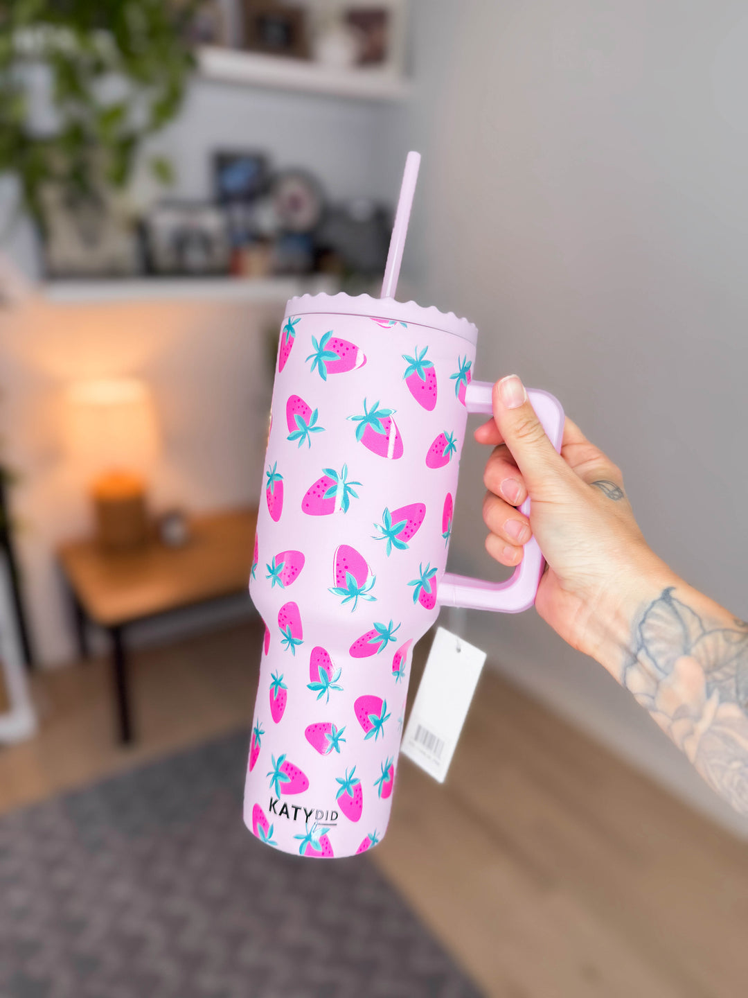 Subtle Strawberry Tumbler- PINK