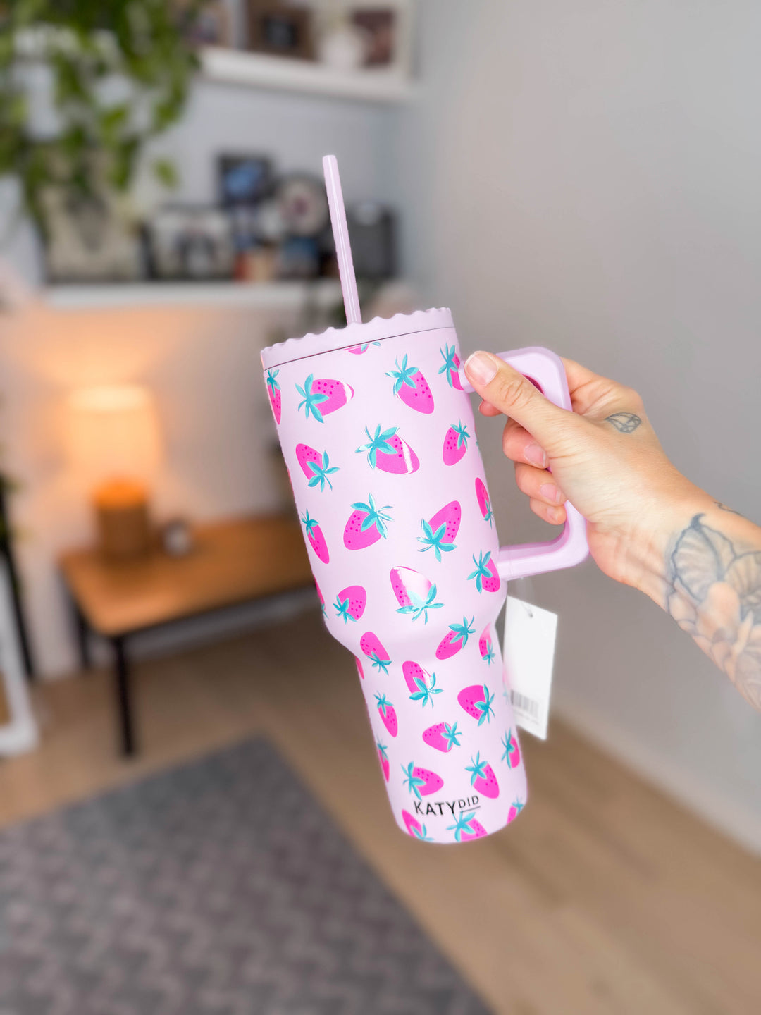 Subtle Strawberry Tumbler- PINK