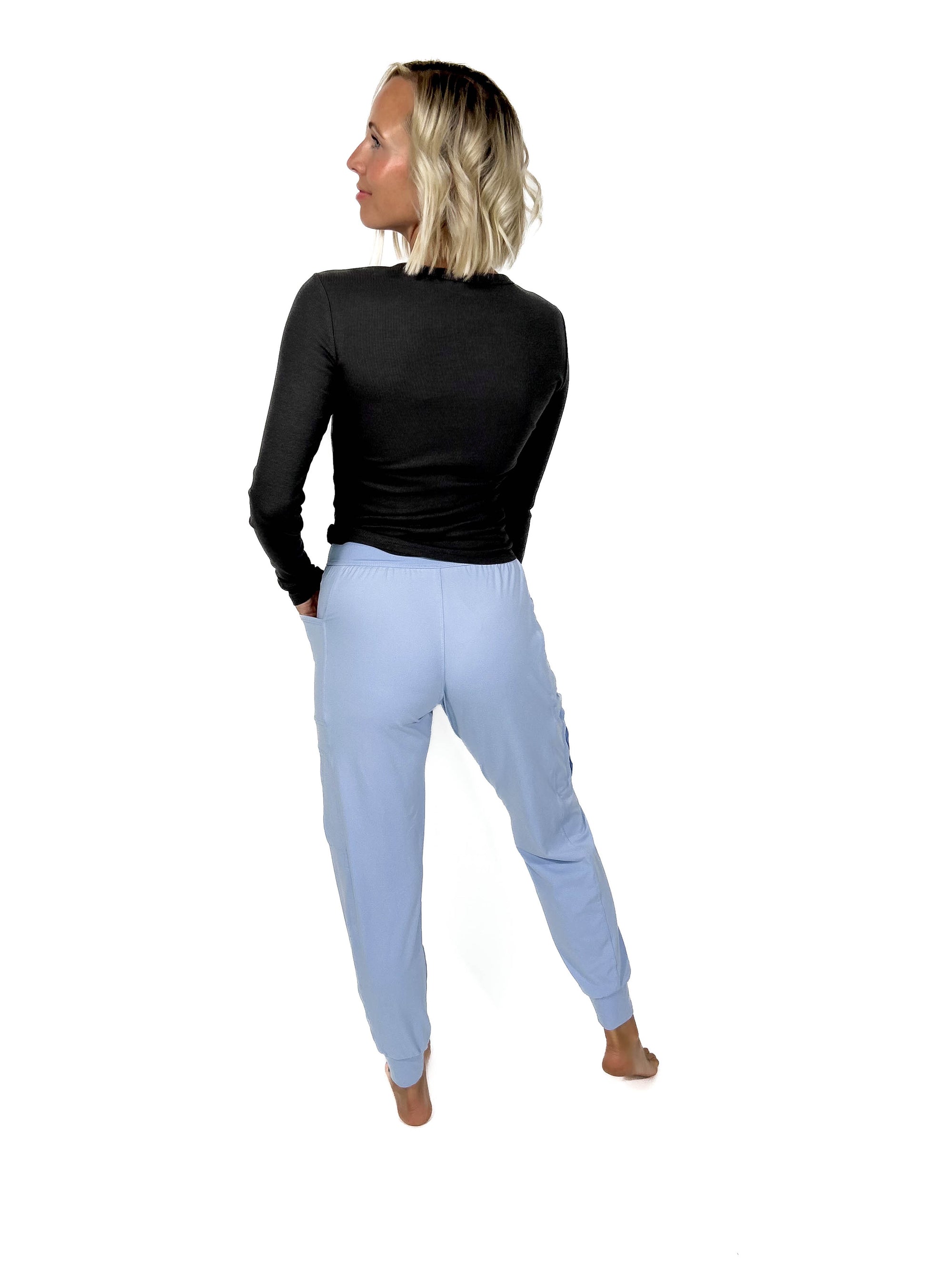 Only The Best Butter Jogger- PASTEL BLUE-FINAL SALE