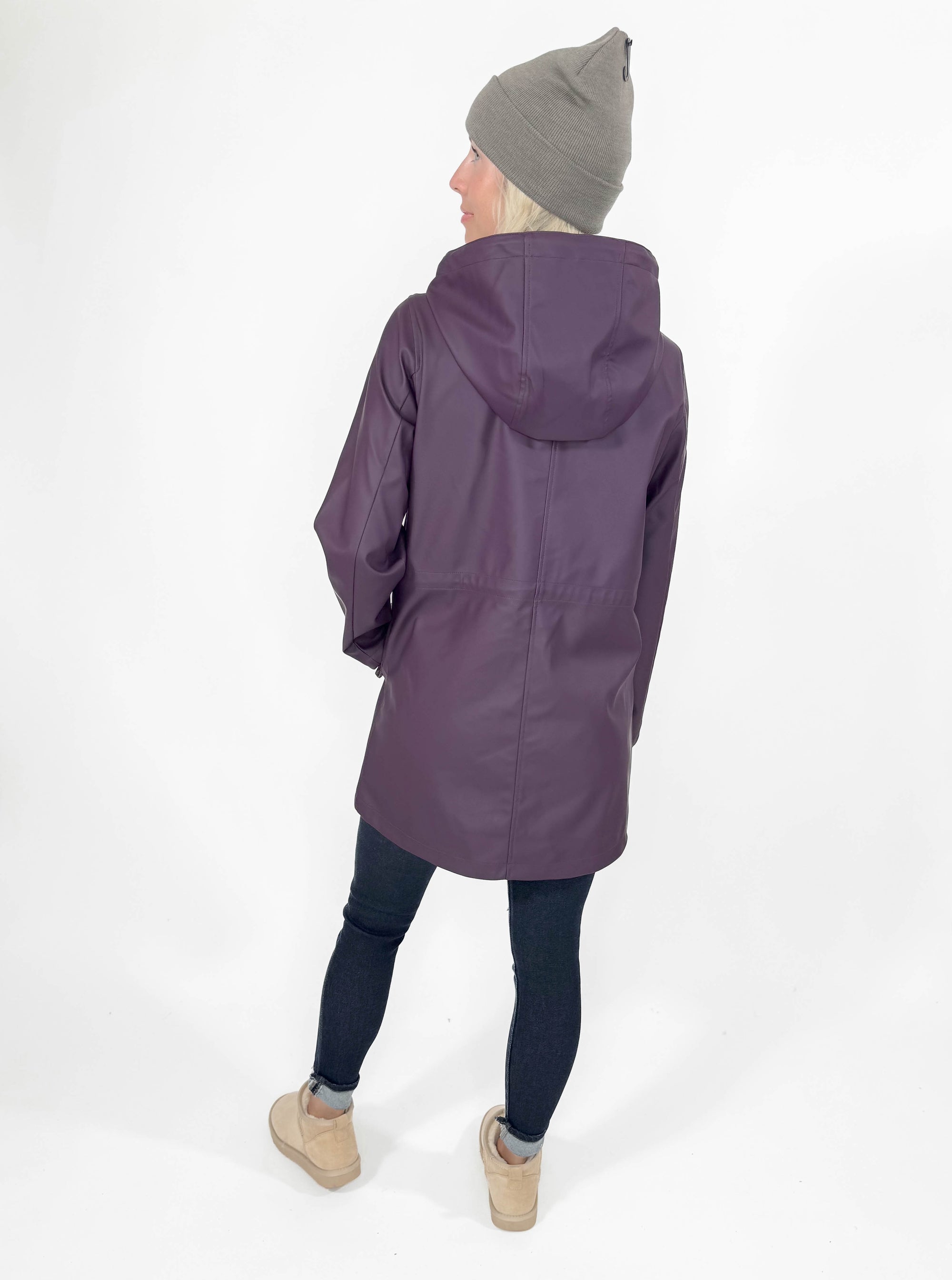 VERO MODA Sitka Rain Jacket- PLUM