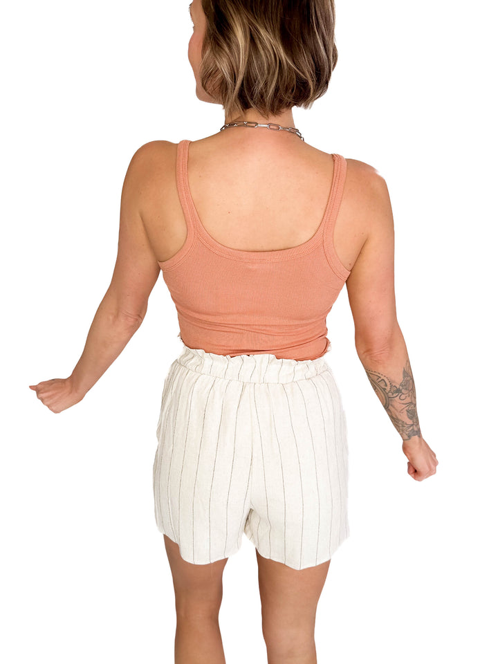 Salish Ribbed Basic Tank- GINGER-FINAL SALE