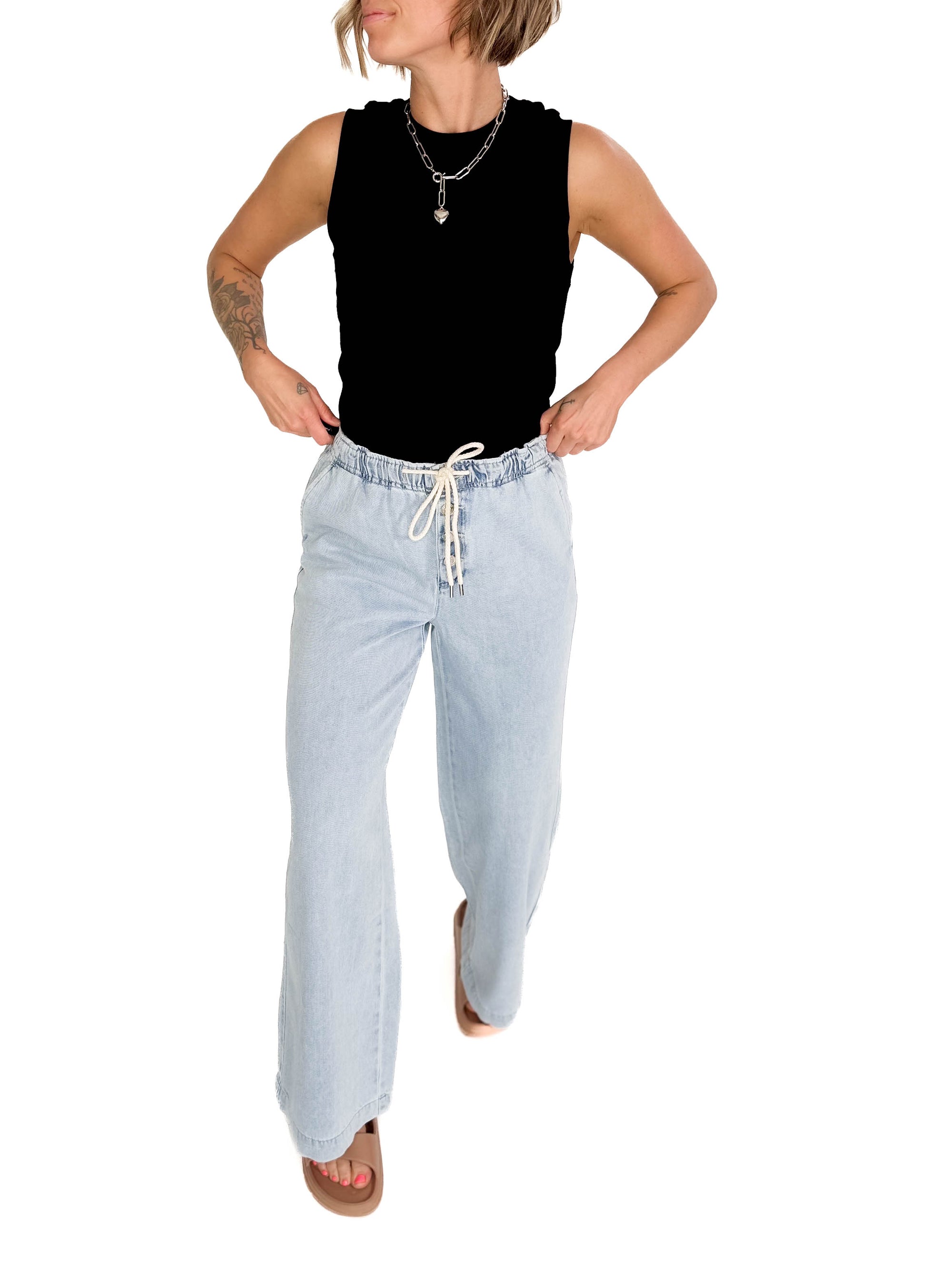 THREAD & SUPPLY Norman Pants- LIGHT WASH