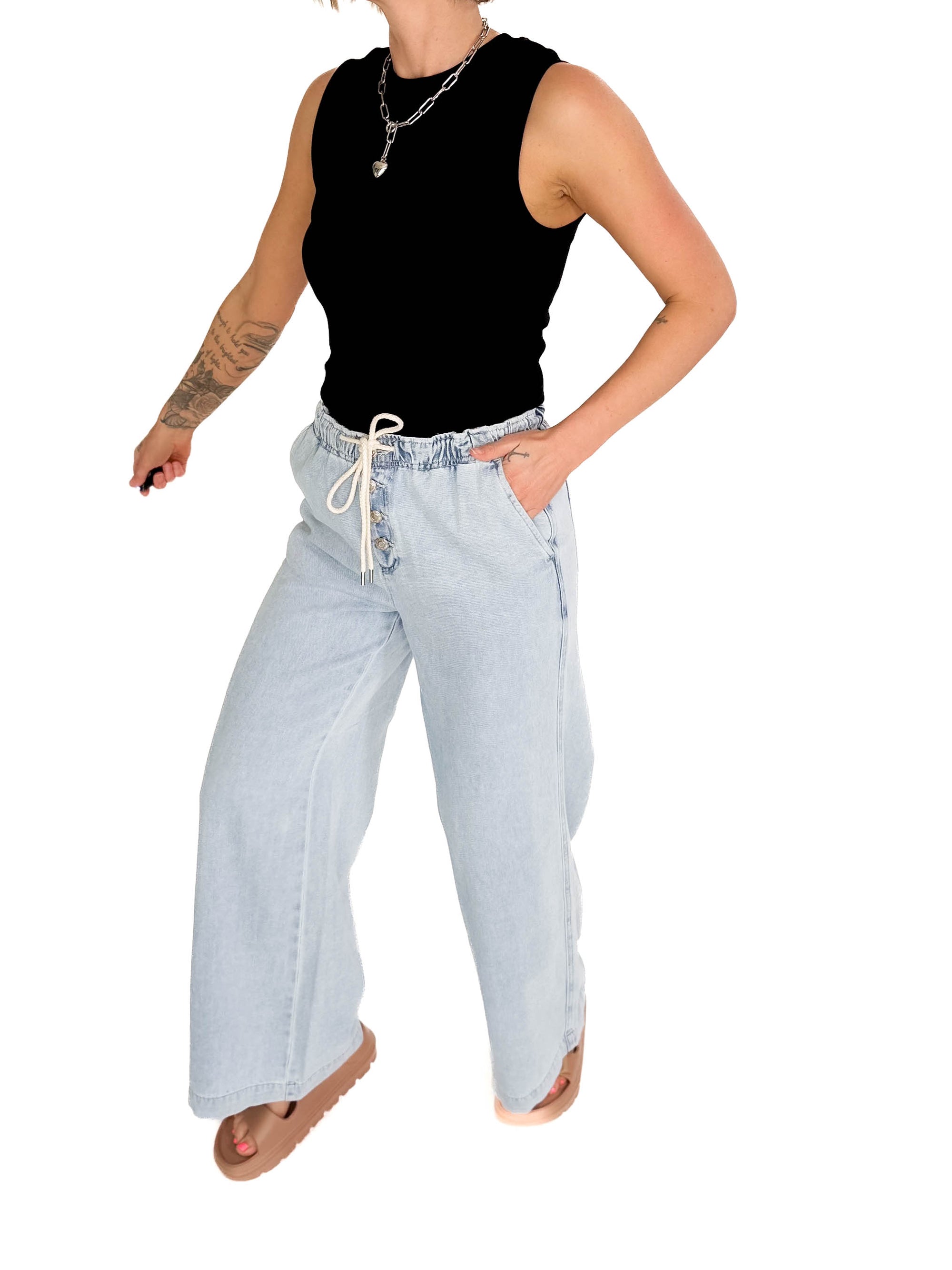 THREAD & SUPPLY Norman Pants- LIGHT WASH