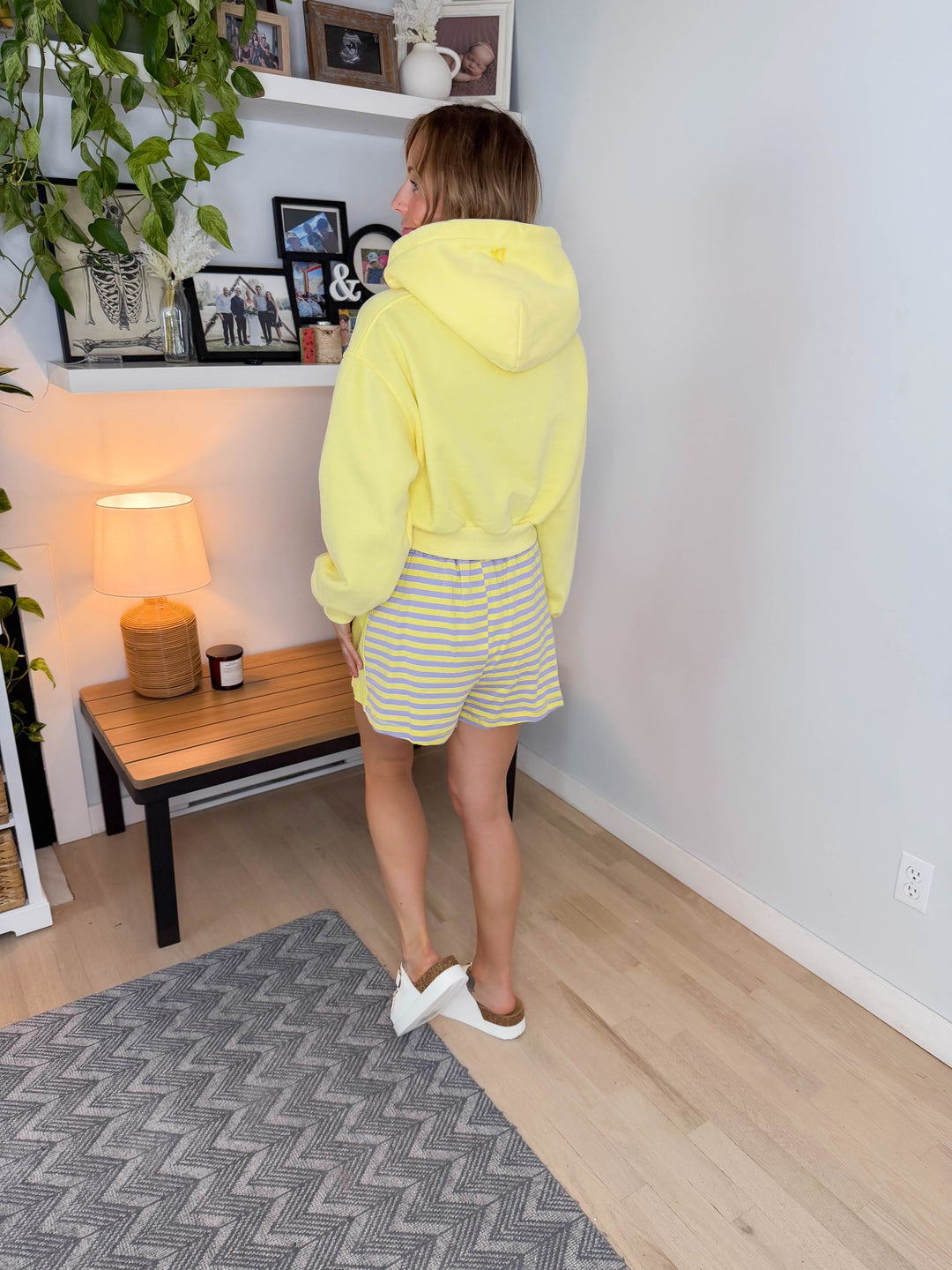 Harbour French Terry Shorts- LAVENDER LEMON
