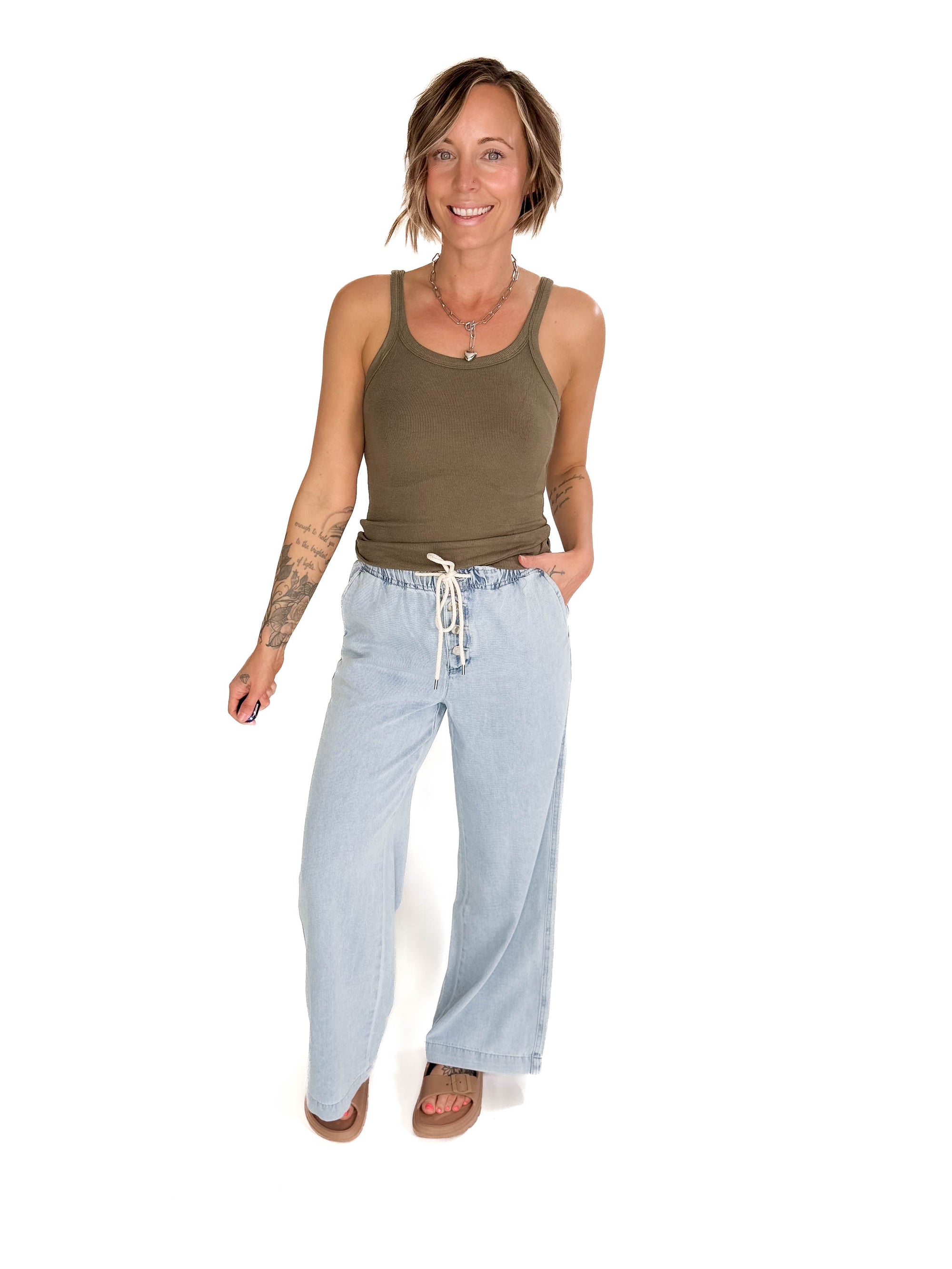 THREAD & SUPPLY Norman Pants- LIGHT WASH