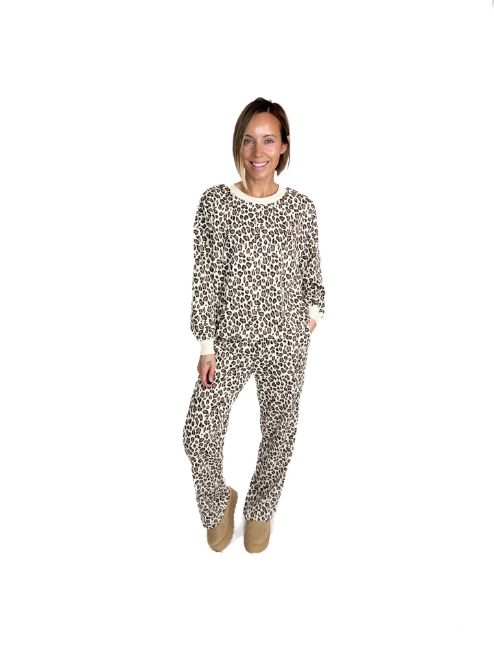 Avery Set- CREAM/BROWN LEOPARD