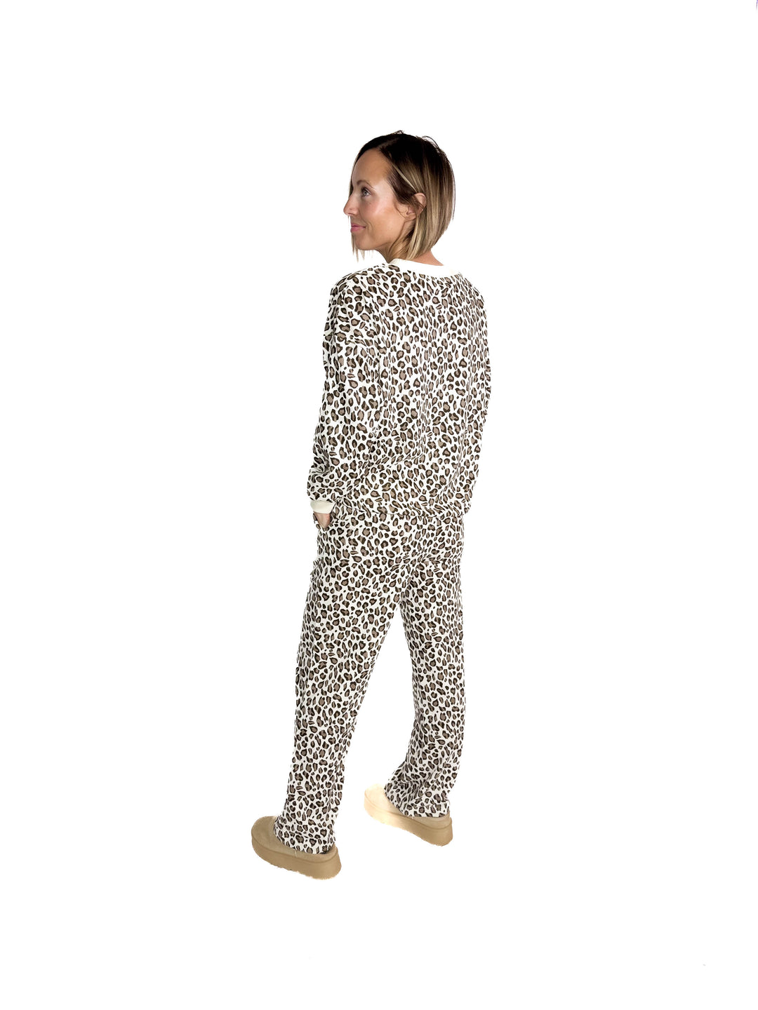 Avery Set- CREAM/BROWN LEOPARD