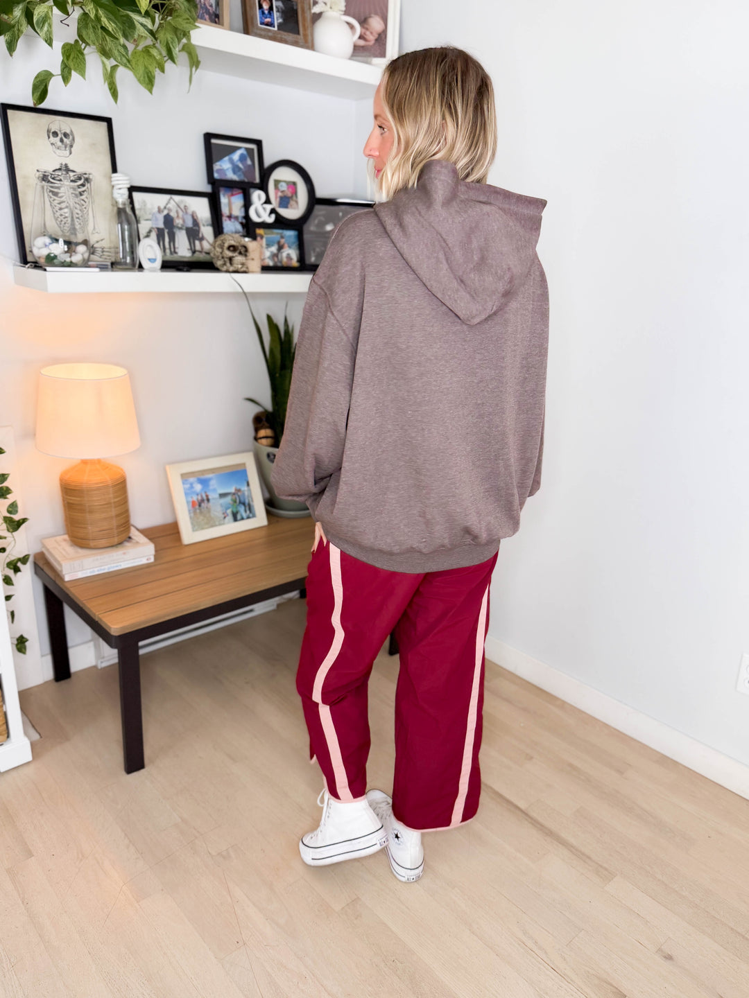 Mono B Burnout Bliss Fleece Hoodie- HEATHER COFFEE BEAN