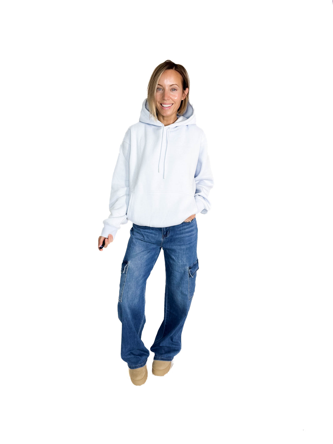 MONO B Calla Cloud Hoodie- PALE BLUE