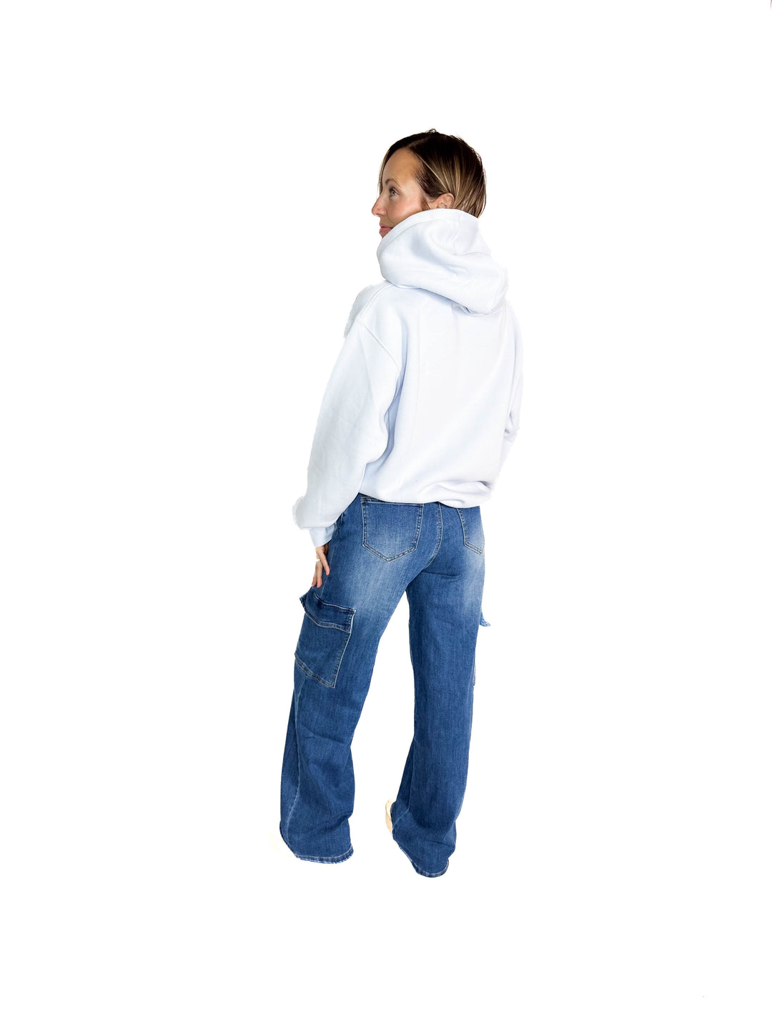 MONO B Calla Cloud Hoodie- PALE BLUE