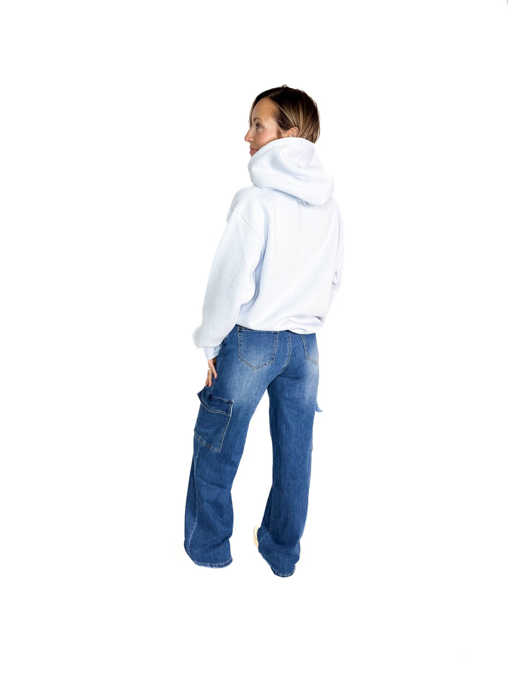 MONO B Calla Cloud Hoodie- PALE BLUE