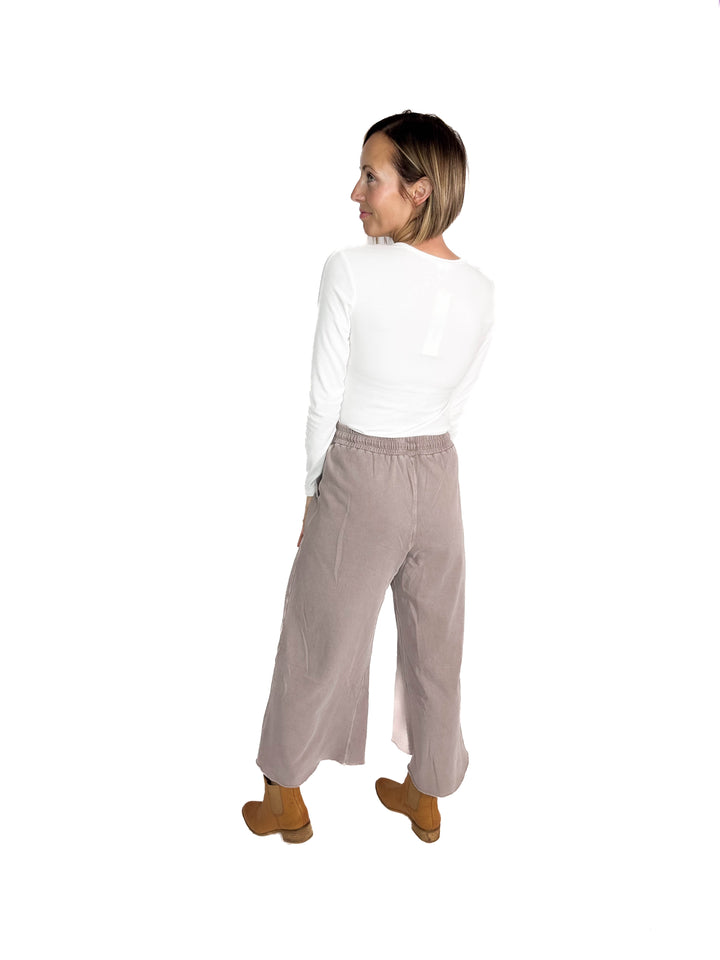 Haze Mineral Wash French Terry Pants- MOCHA MOUSSE