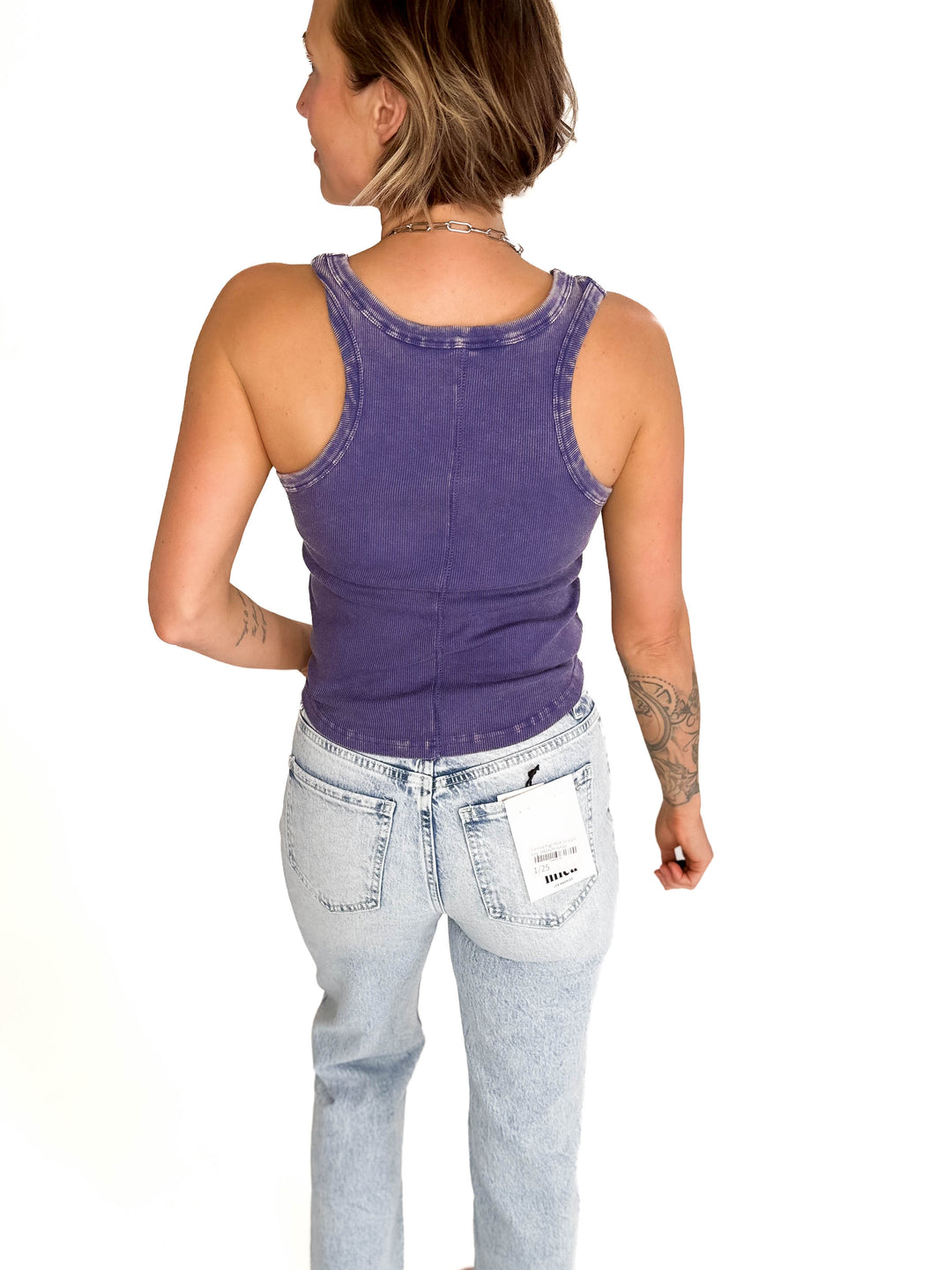 Blake Knit Tank- DUSTY INDIGO-FINAL SALE