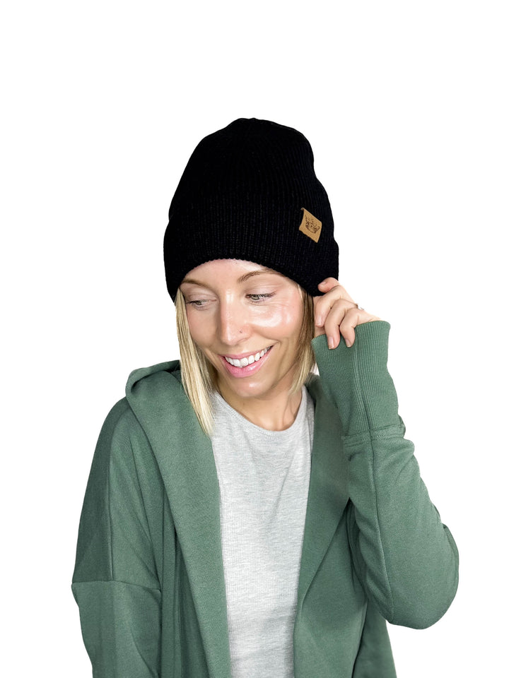 Classic Cuffed Beanie- BLACK