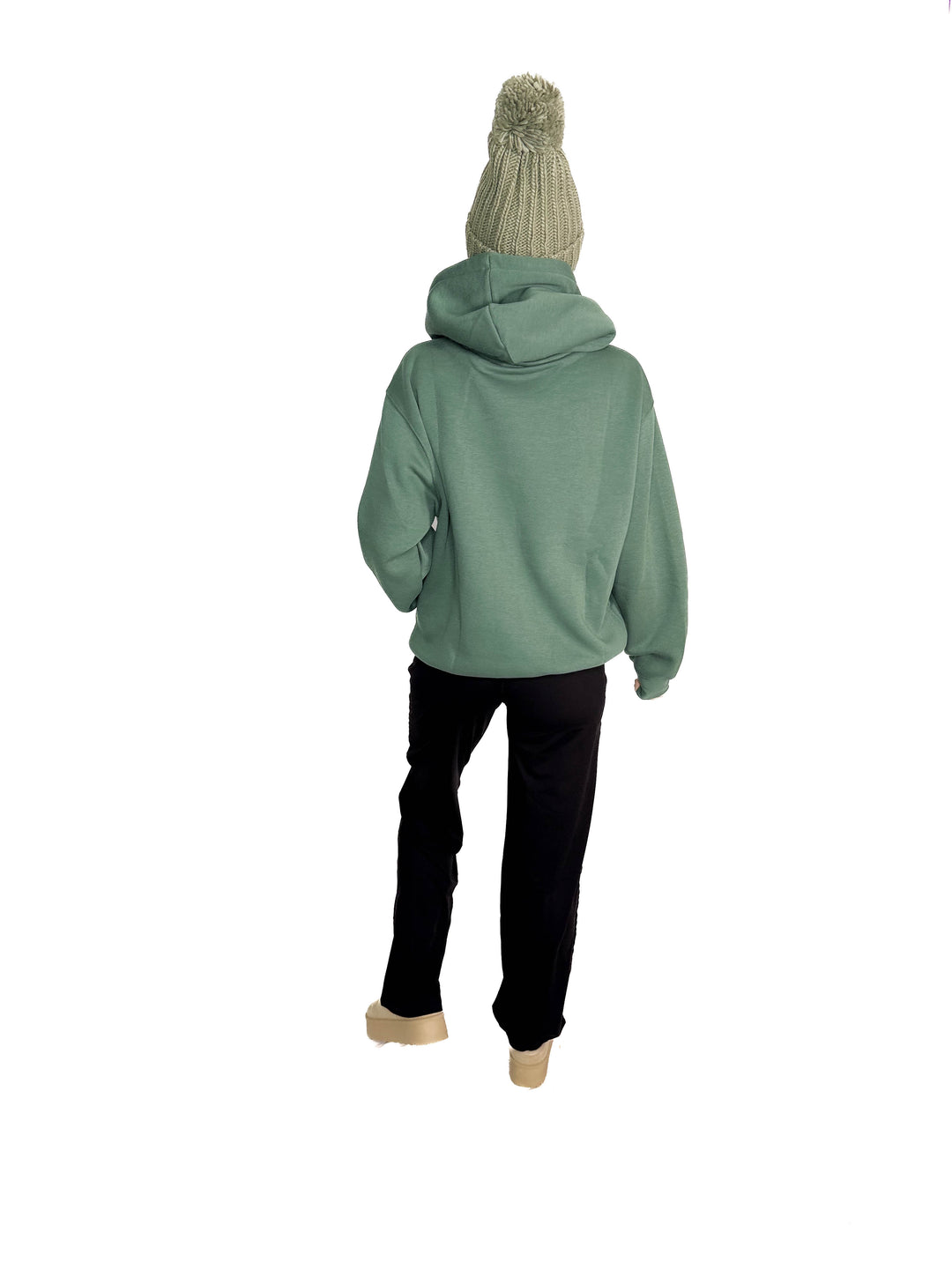 MONO B Calla Cloud Hoodie- ELDERGREEN