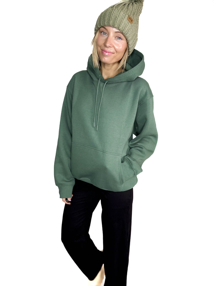 MONO B Calla Cloud Hoodie- ELDERGREEN