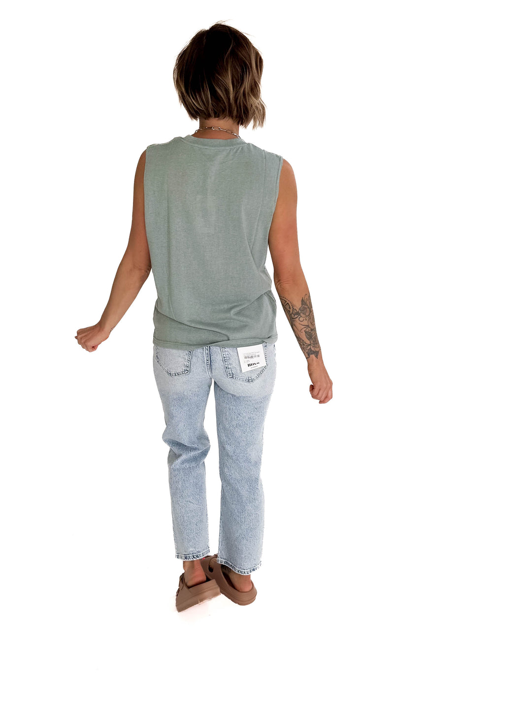 Sierra Slub Knit Tank- OCEAN-FINAL SALE