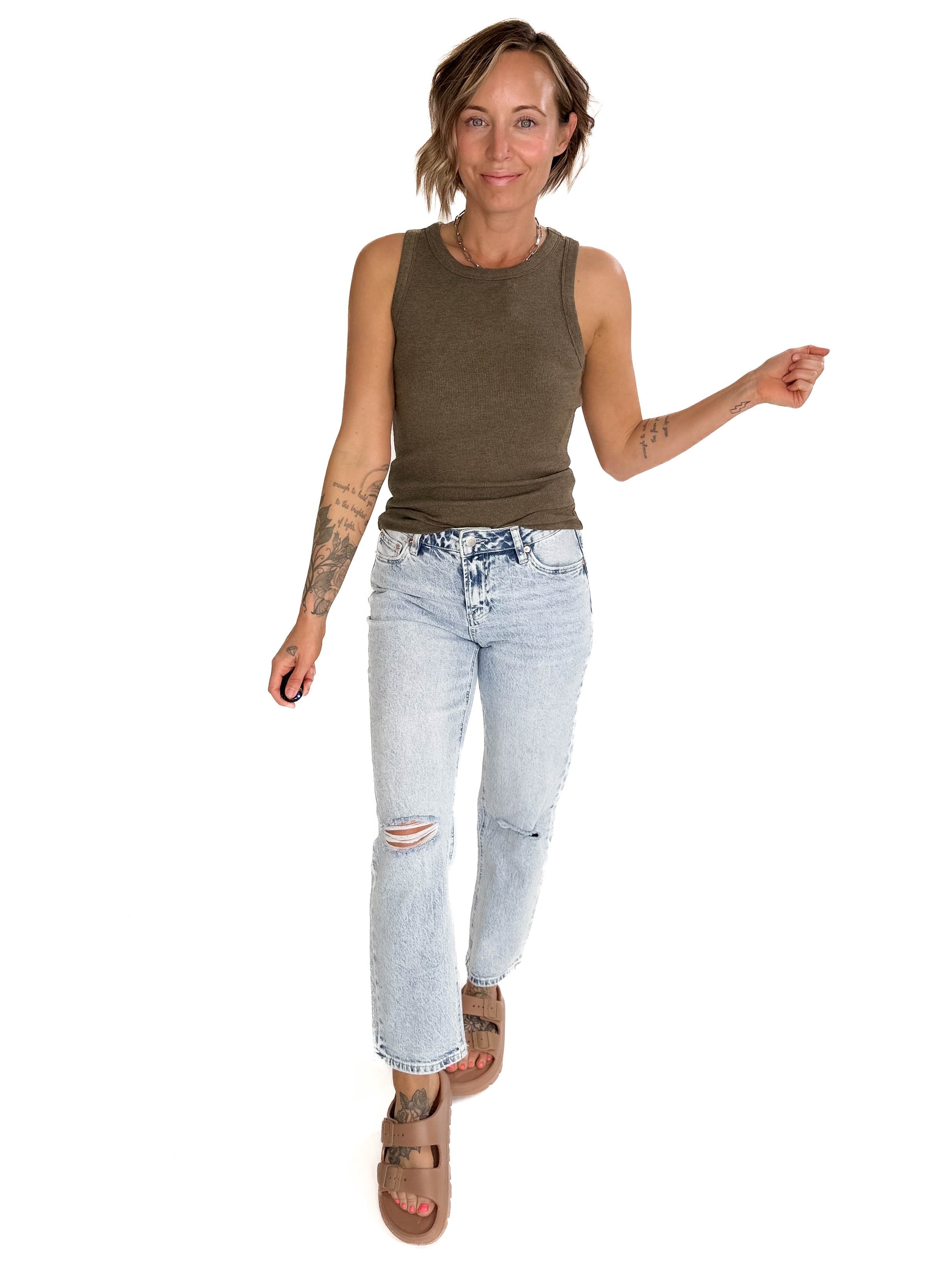THREAD & SUPPLY Edlin Tank- CAPER GREEN