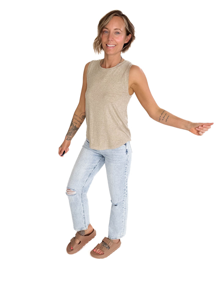 THREAD & SUPPLY Elcie Tank- CAMEL HTHR