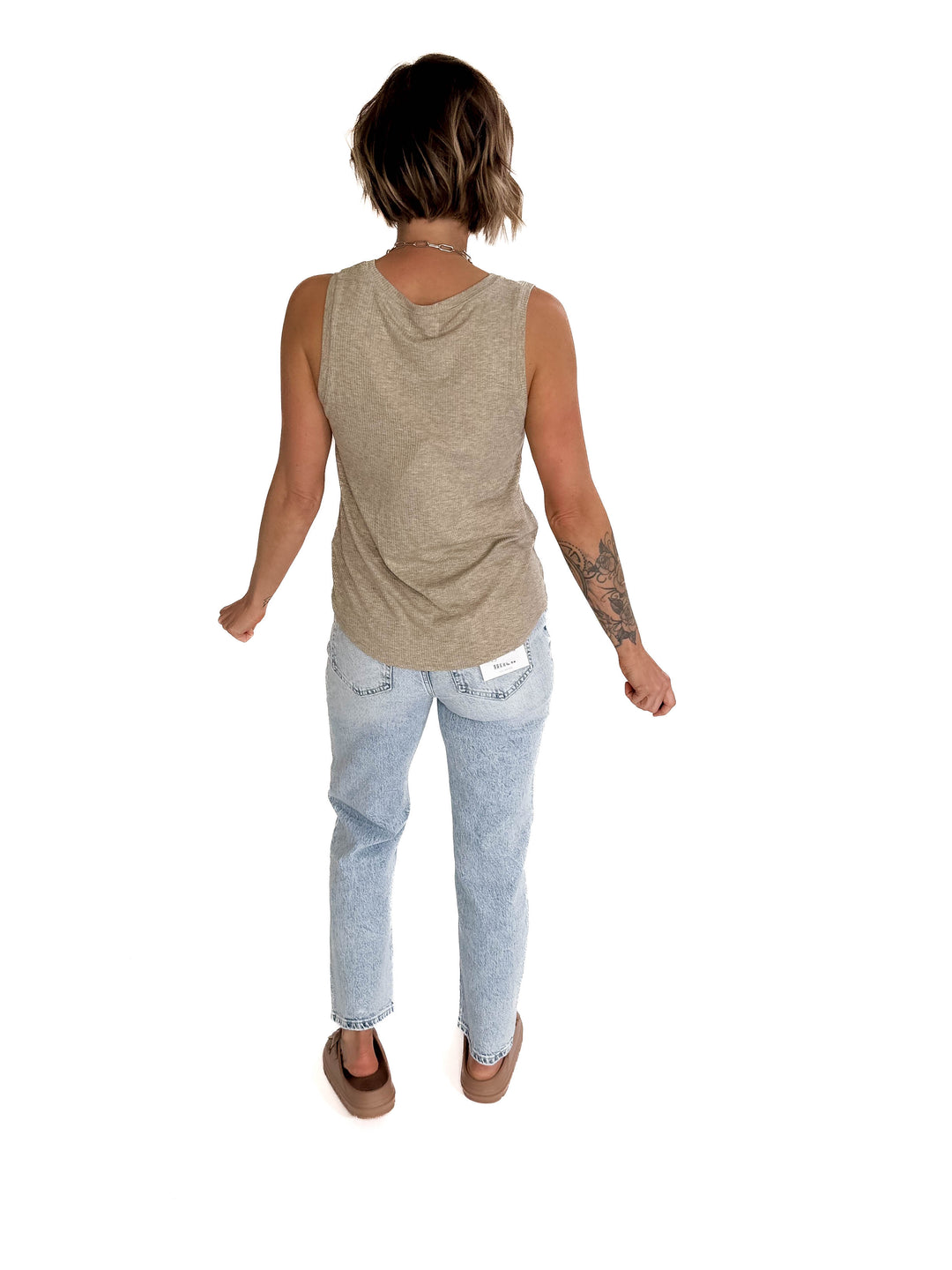 THREAD & SUPPLY Elcie Tank- CAMEL HTHR
