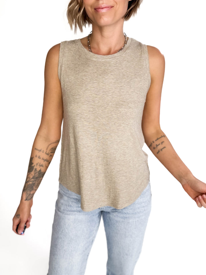 THREAD & SUPPLY Elcie Tank- CAMEL HTHR