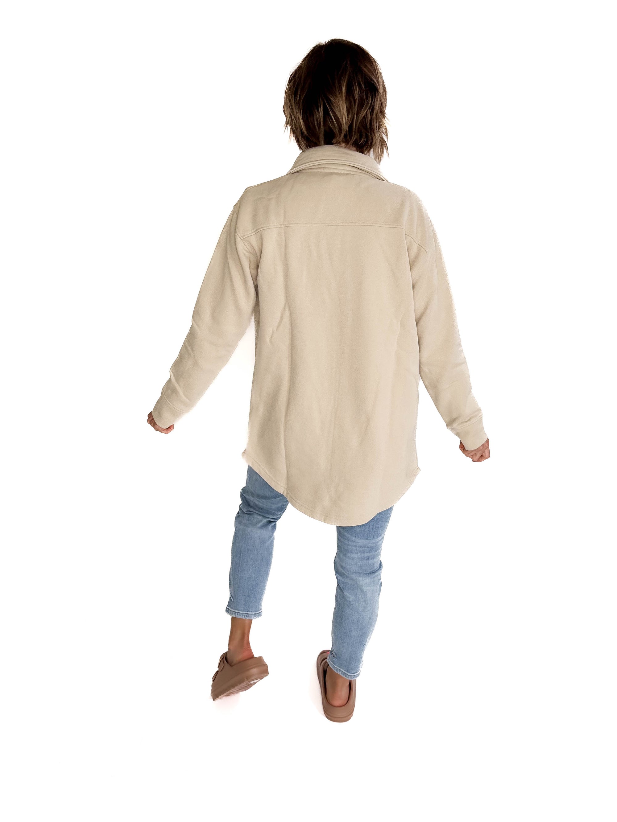 MONO B Valerie Snap on Shacket- NATURAL