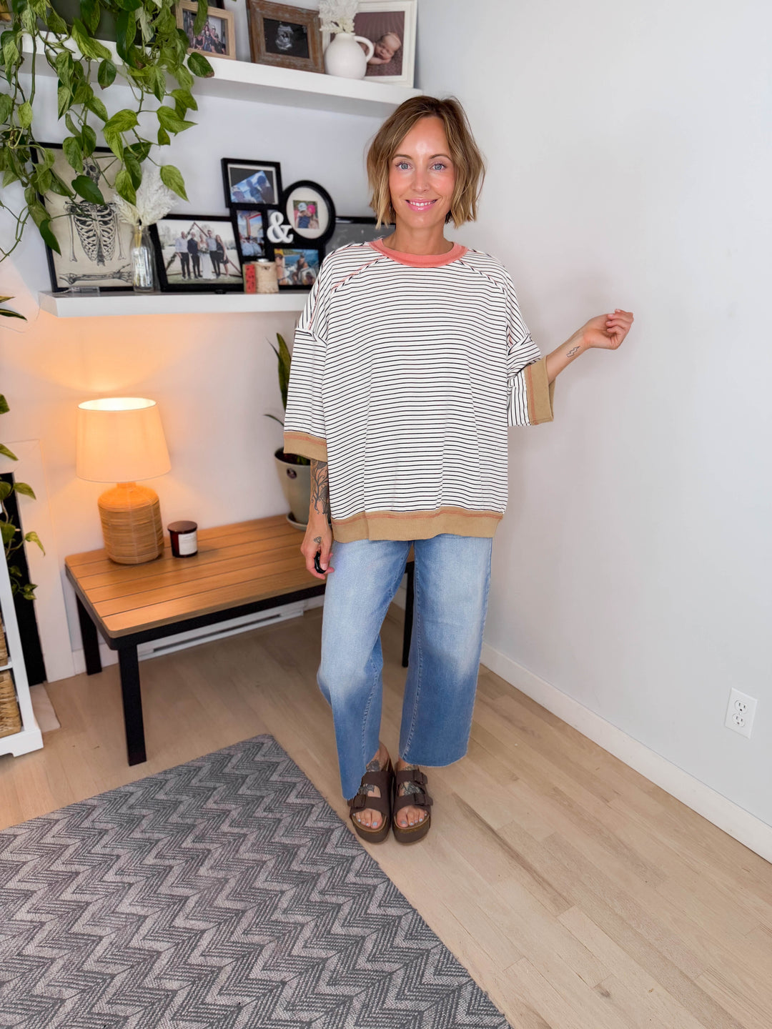 Mirelle 1/2 Sleeve Pullover- OATMEAL LATTE