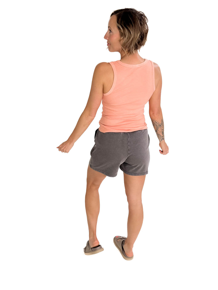 Zoe Classic Cotton Tank- APRICOT-FINAL SALE