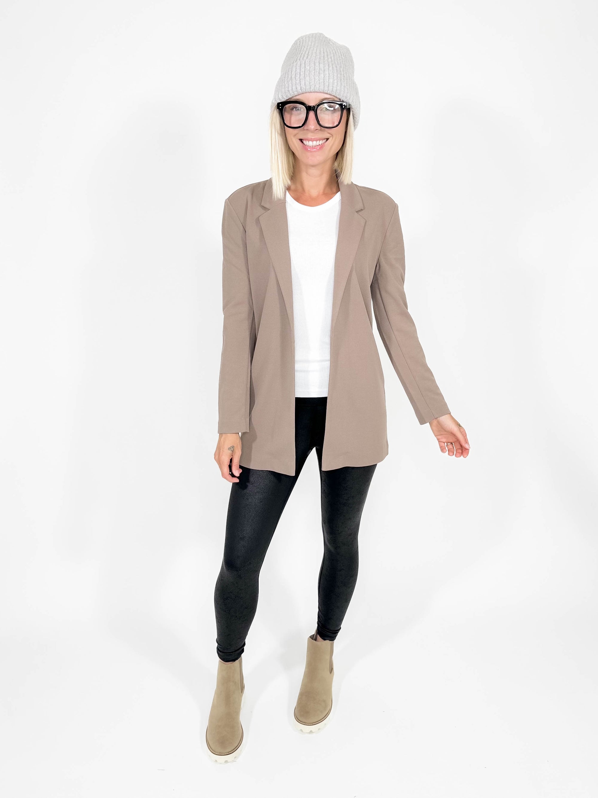 ONLY Lacy Relaxed Blazer- TAUPE