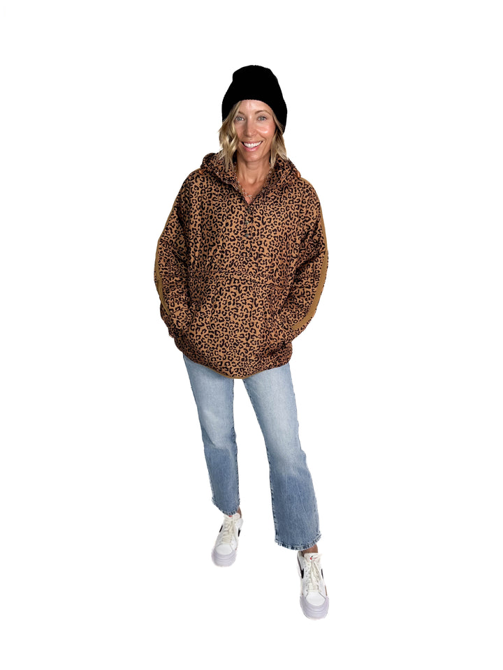 Peyton Oversized Puffer Jacket- CHEETAH